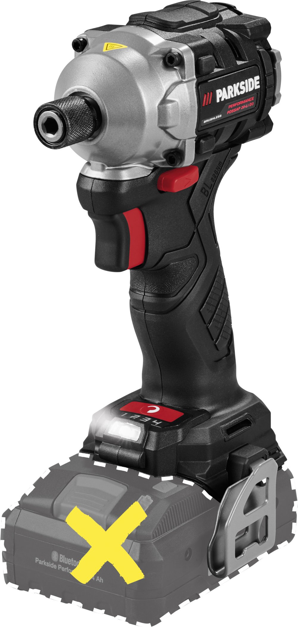 PARKSIDE PERFORMANCE® 20 V Akku-Drehschlagschrauber »PDSSAP 20-Li D3«, ohne Akku und Ladegerät