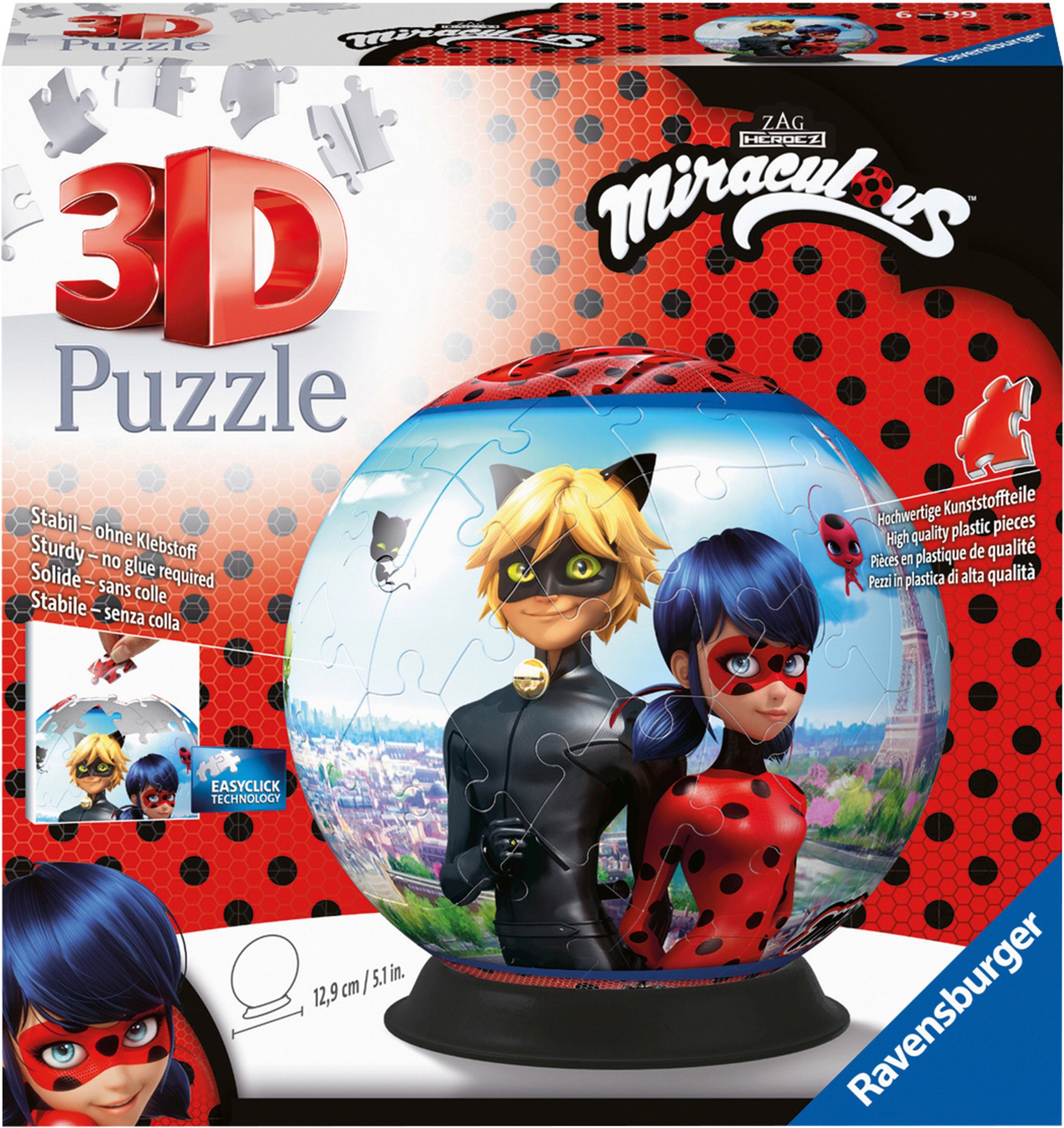 Ravensburger 3D Puzzle-ball groß (Miraculous)
