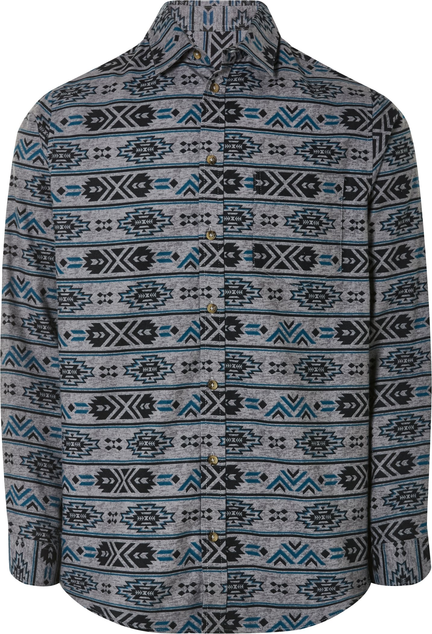 LIVERGY® Herren Freizeithemd (L(41/42), gemustert/grau/schwarz)