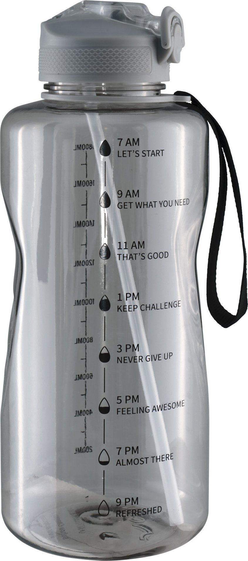 CRIVIT Trinkflasche (Ohne Eingriff grau)