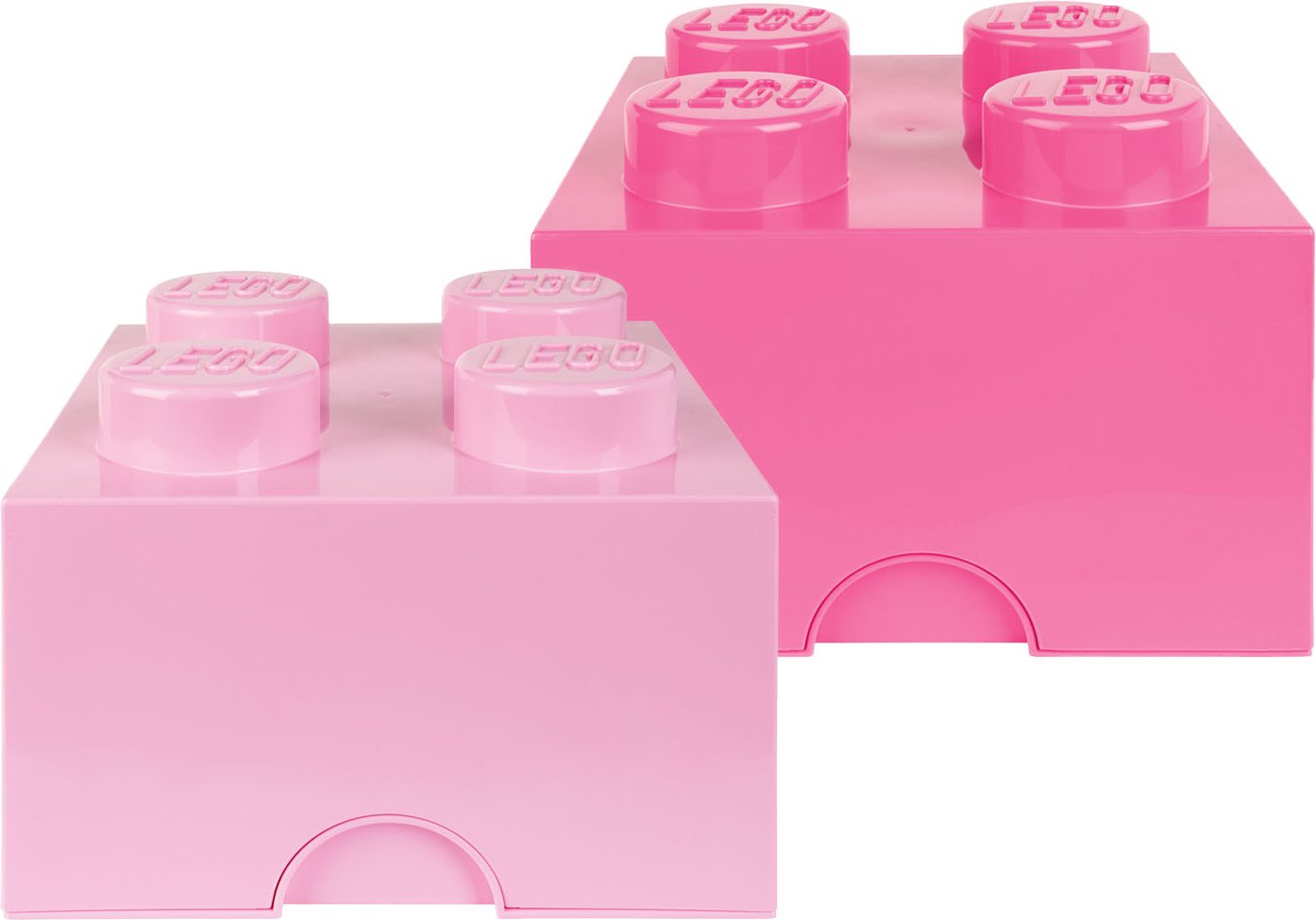 LEGO Aufbewahrungsbox stapelbar 2 x 4 Noppen (light purple/bright purple)