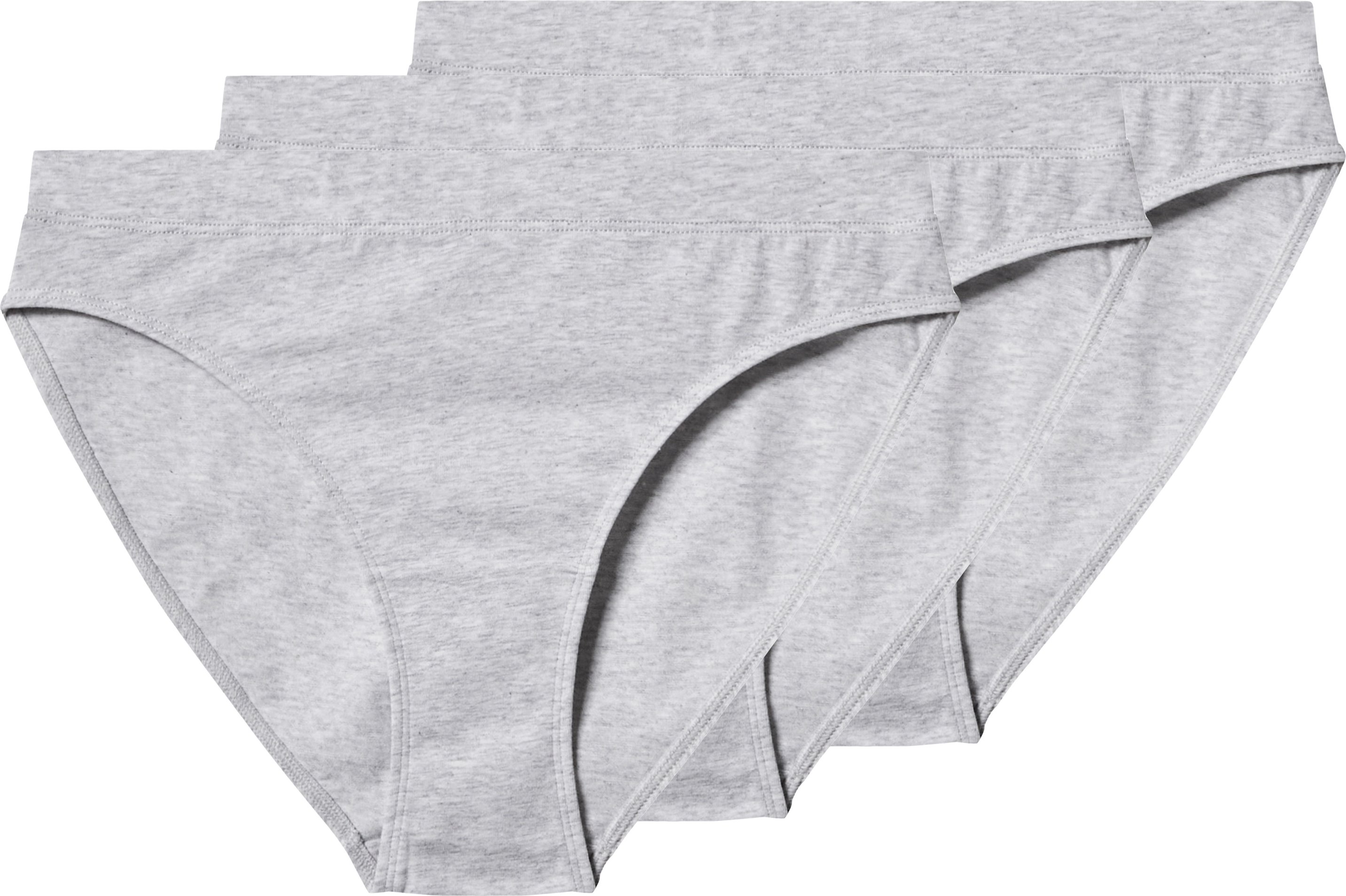 esmara® Damen Slip, 3 Stück (Grau, S(36/38))