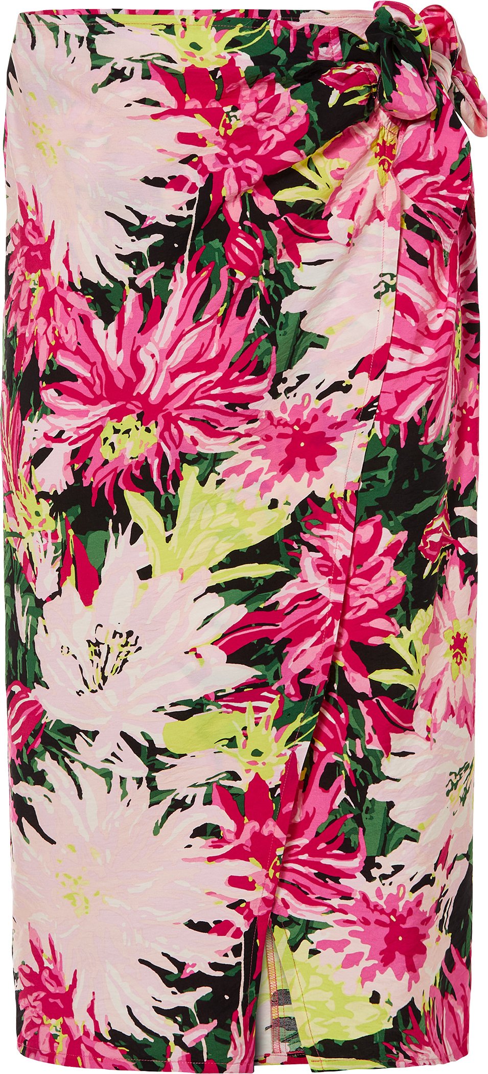 esmara® Damen Wickelrock midi (38, Blumen/pink)