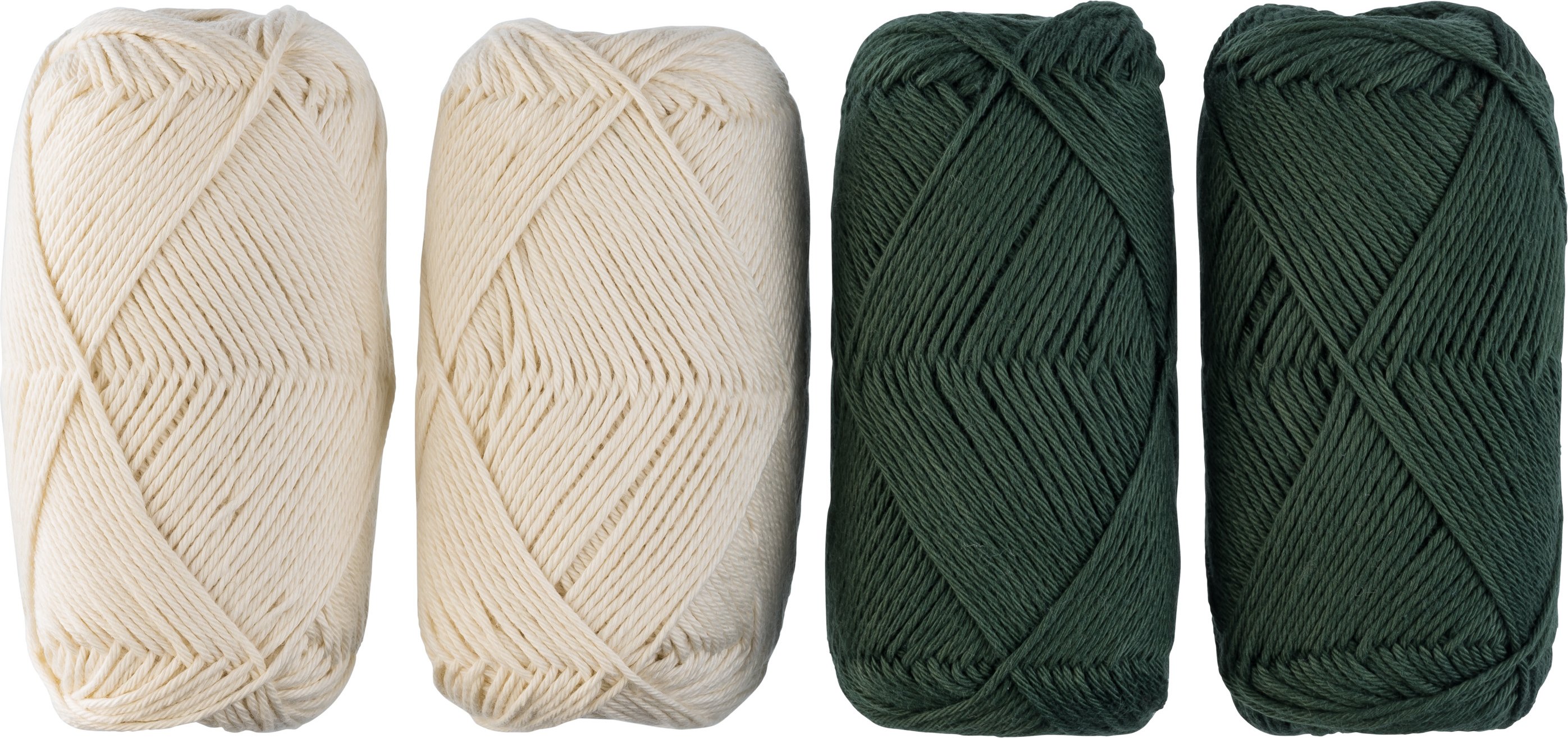 crelando® Baumwollgarn-Set 4 x 50 g (beige/olive)