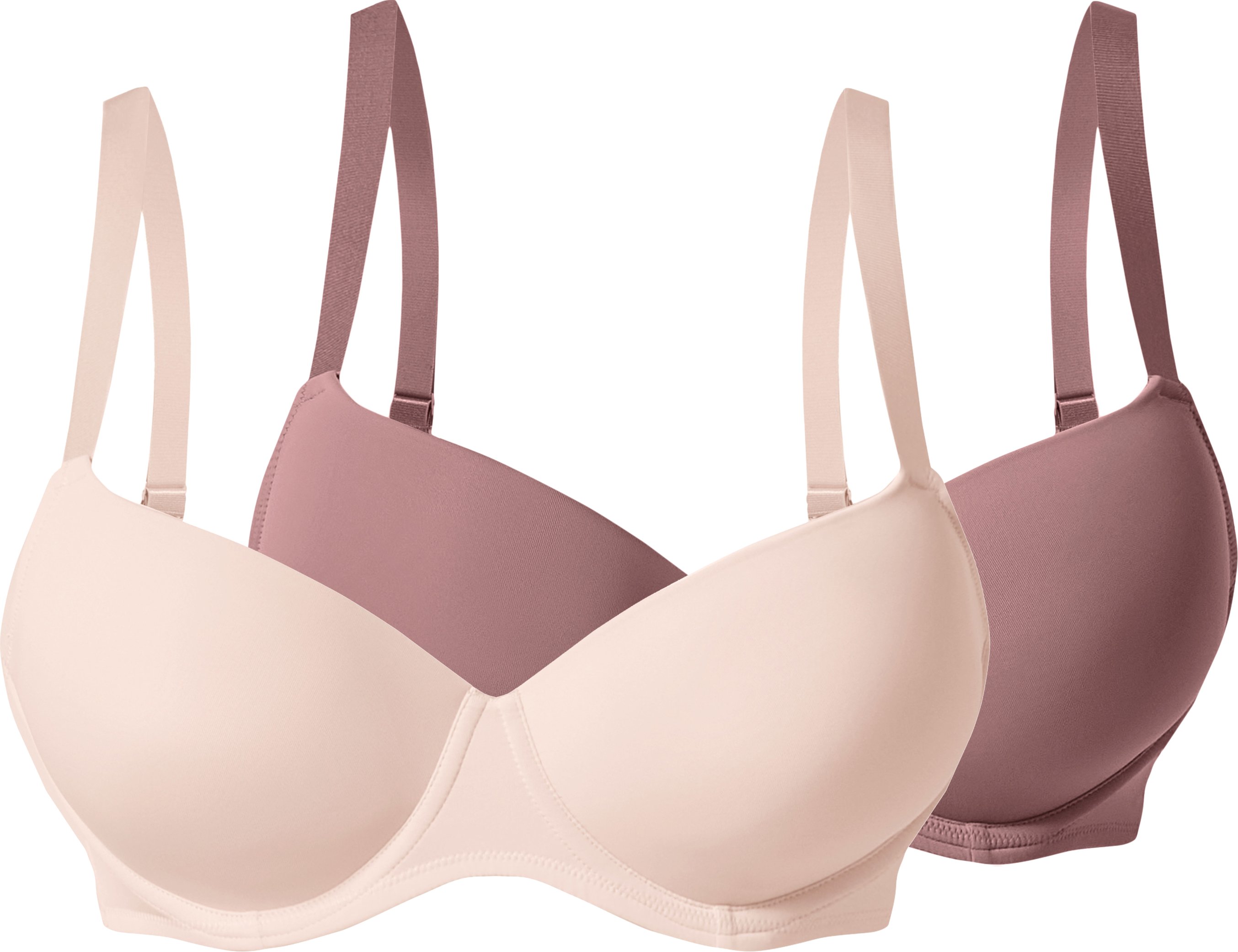 esmara® Damen Bügel BH gemouldet, 2 Stück (rosé/rosa, 90C)