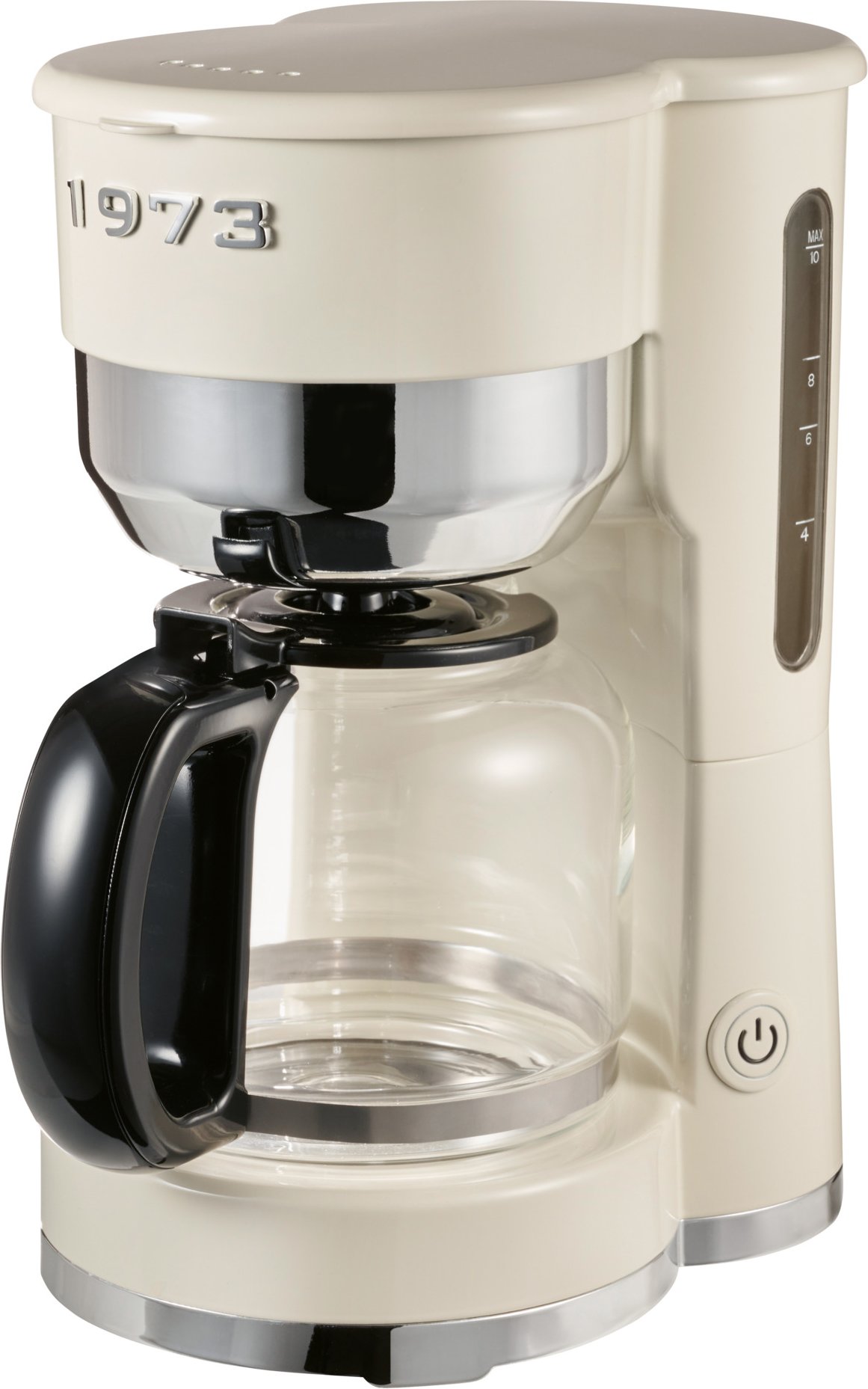 SILVERCREST® Kaffeemaschine Chrom Retro 1973 Creme SKMR 1000 A1