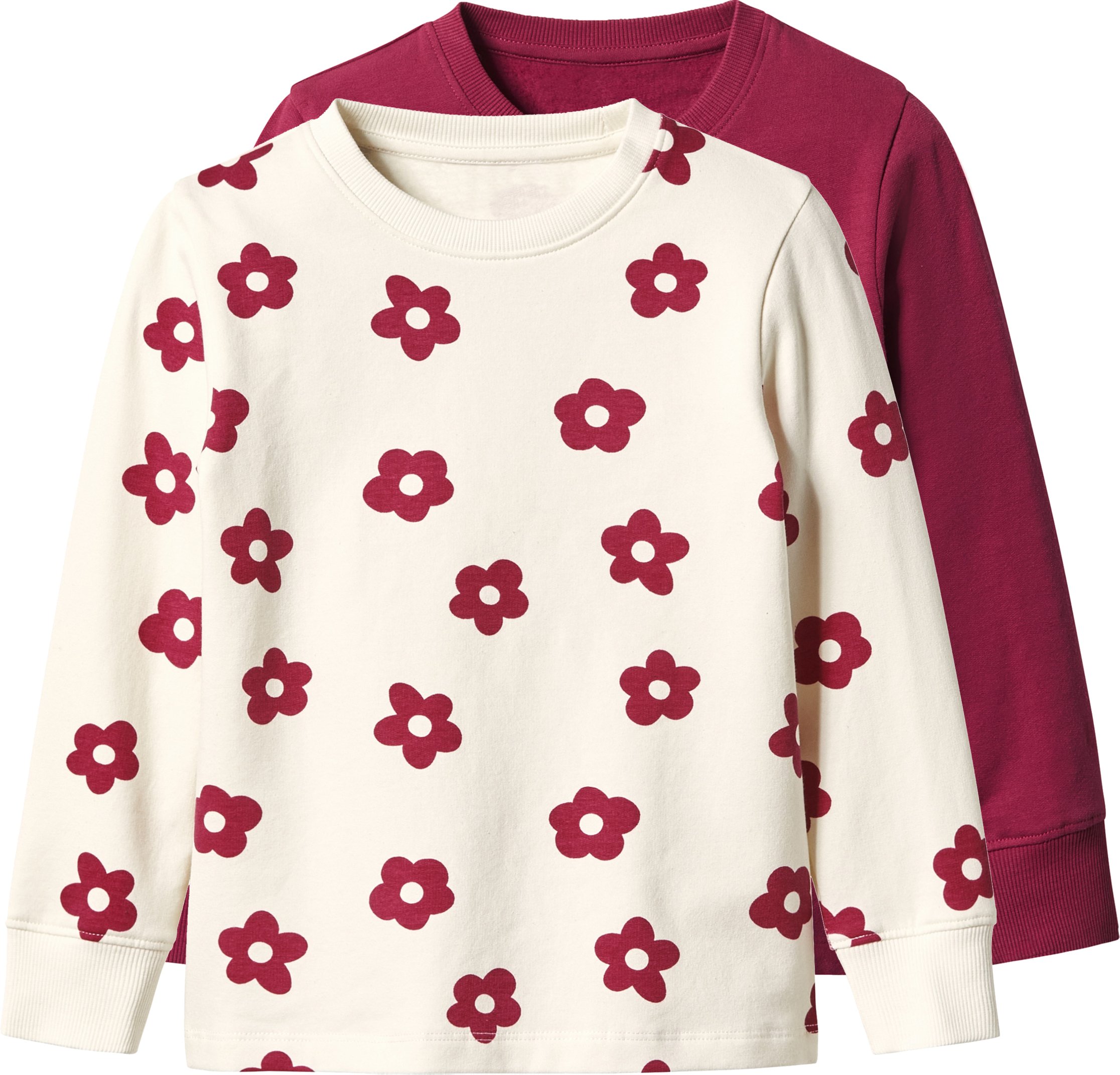 Thumbnail - lupilu® Kinder-Thermo-Langarmshirts, 2 Stück (Beere, 122/128)