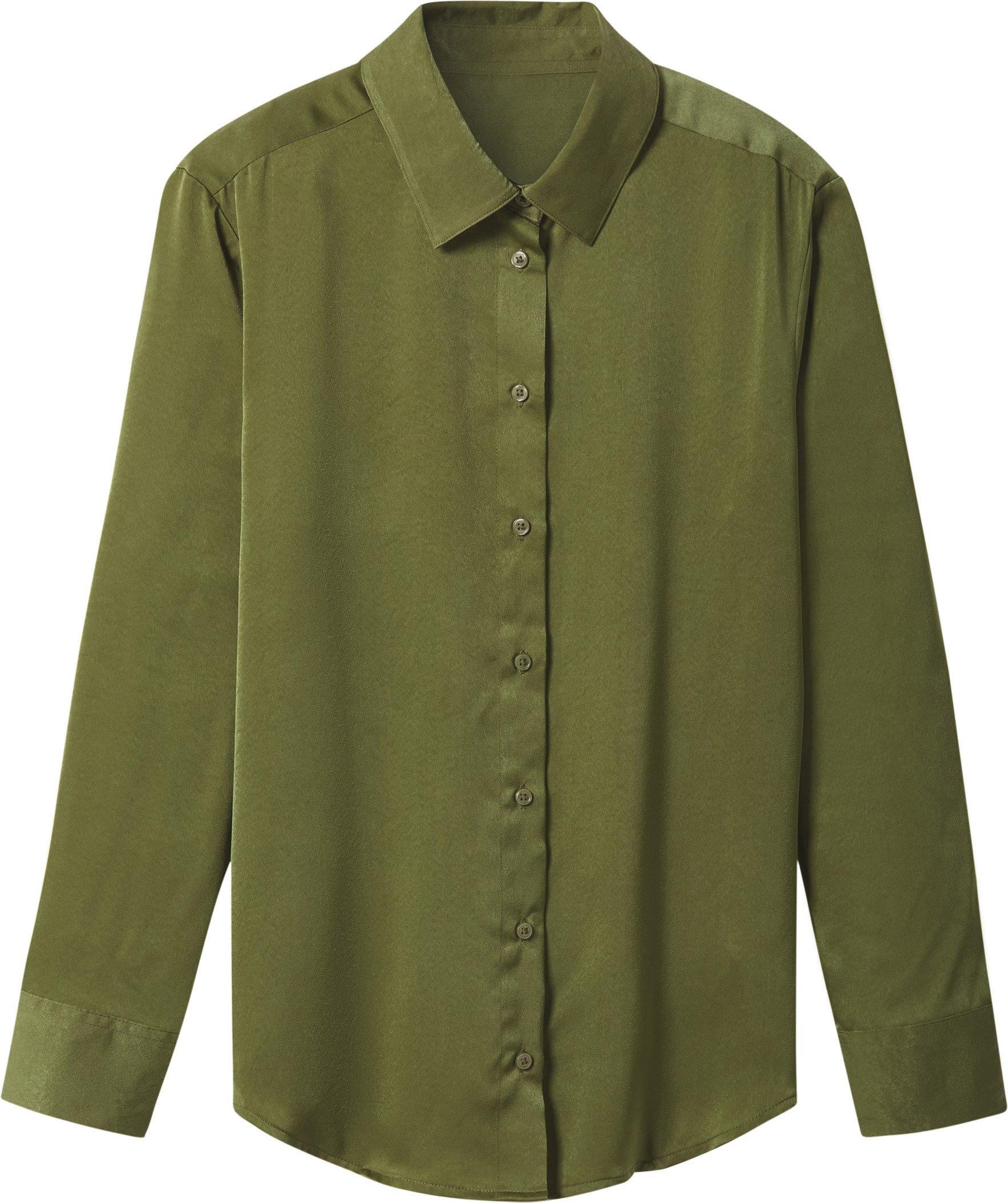 esmara® Damen Satin-Bluse (Grün, 44)