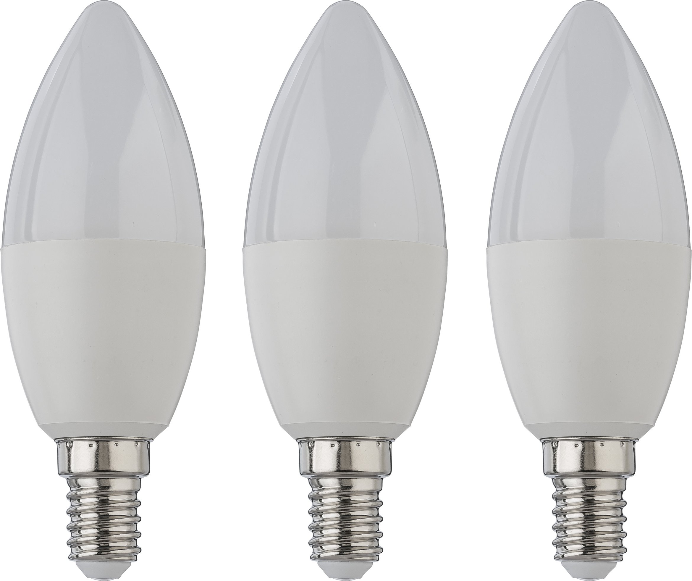 LIVARNO home Leuchtmittel LED Birne/ Kerze (6W E14 Kerze, 3er)