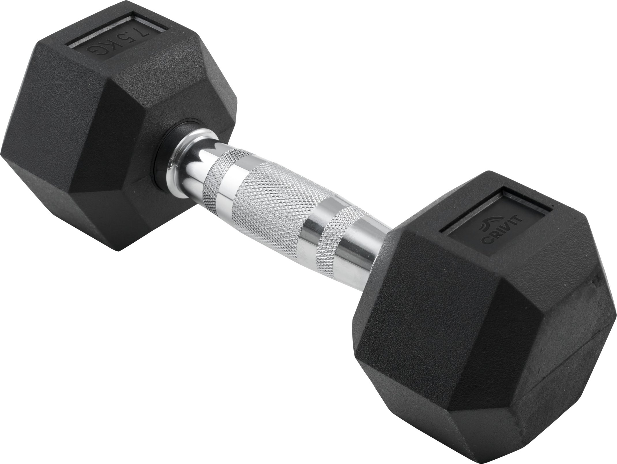 CRIVIT Hexagon-Kurzhantel, 7,5 kg