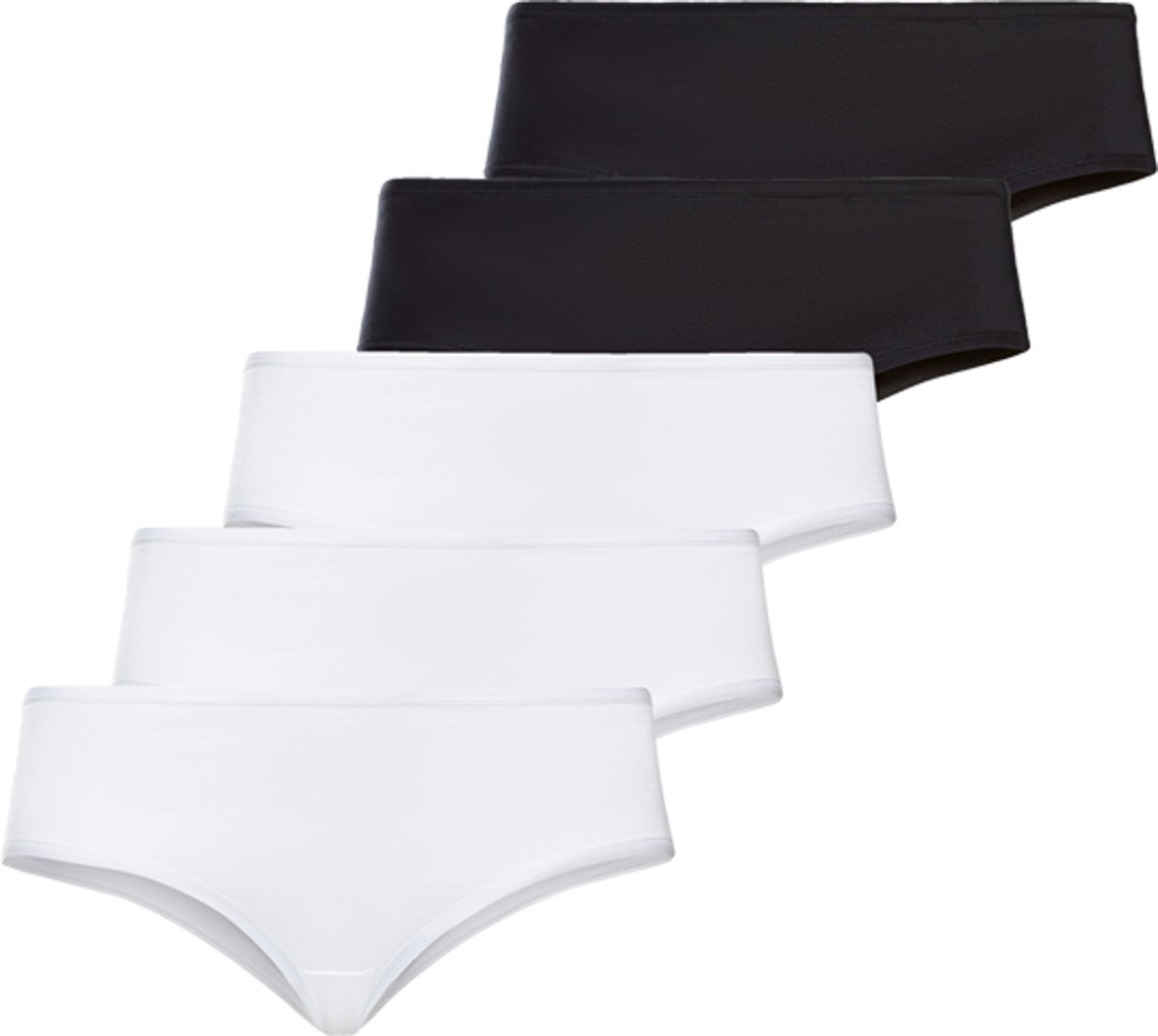 Thumbnail - esmara® Damen Hipster 5er (Schwarz/weiß, XXL(52/54))