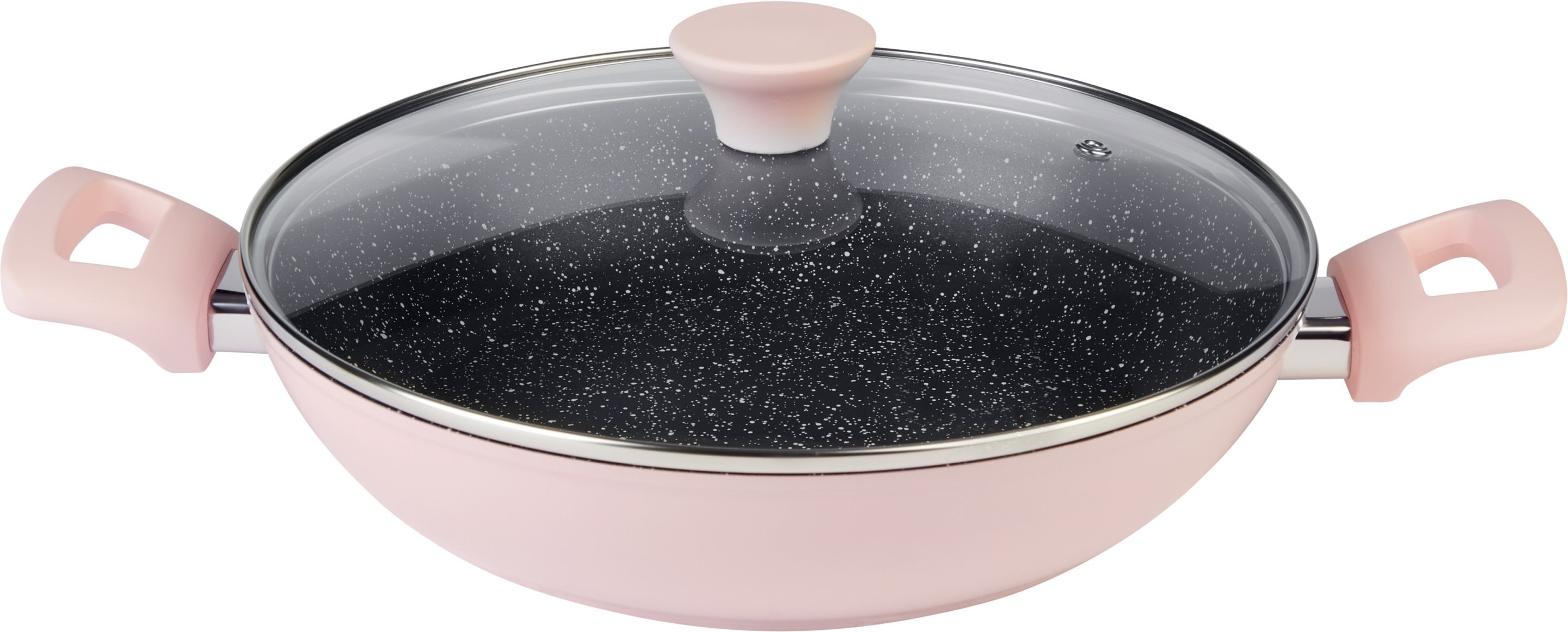 SILVERCREST® Aluguss-Servierpfanne, mit Glasdeckel (Rosa)