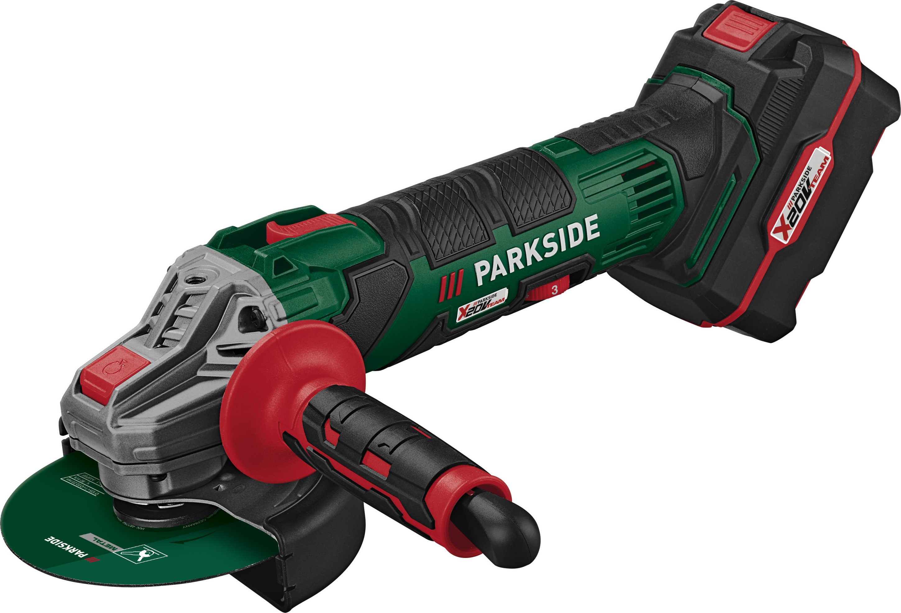 PARKSIDE® 20 V Akku-Winkelschleifer »PWSA 20-Li D4«, mit Akku und Ladegerät
