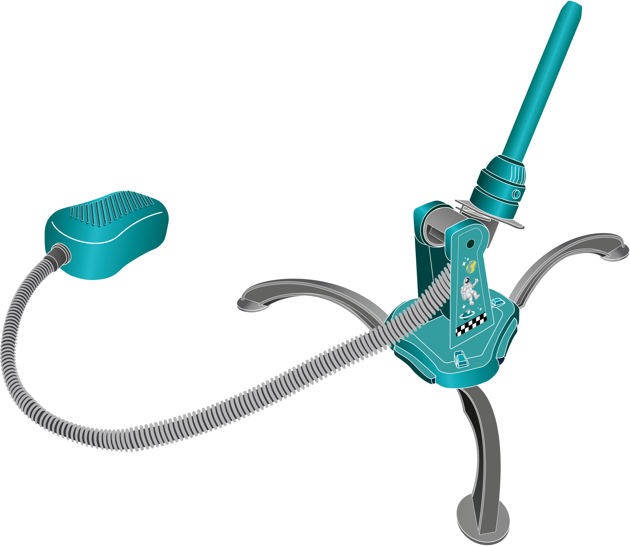 Playtive Druckluftrakete, mit aerodynamischer Rakete, 12-tlg.