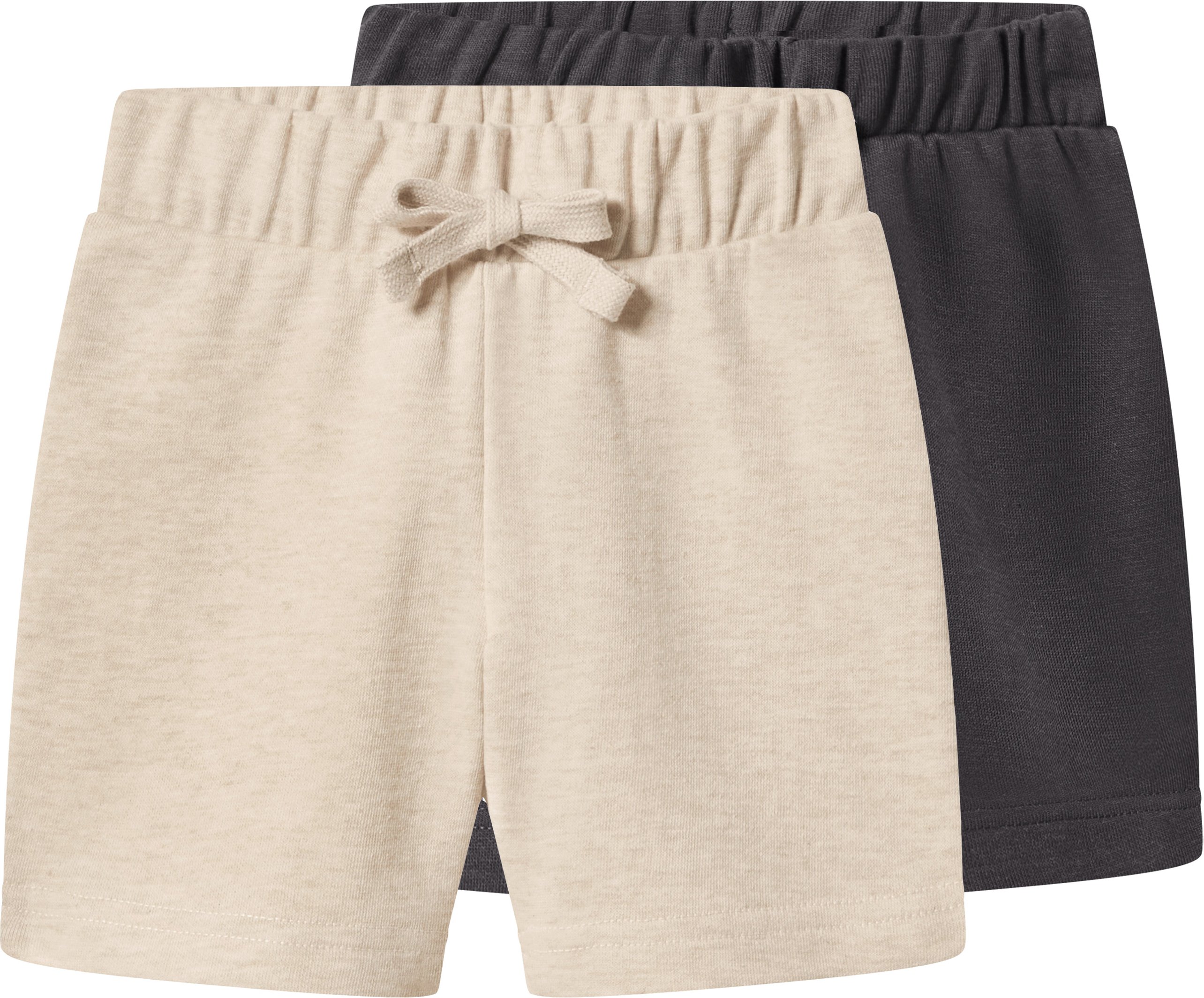 lupilu® Kleinkinder Sweatshorts, 2 Stück (beige/dunkelgrau, 110/116)