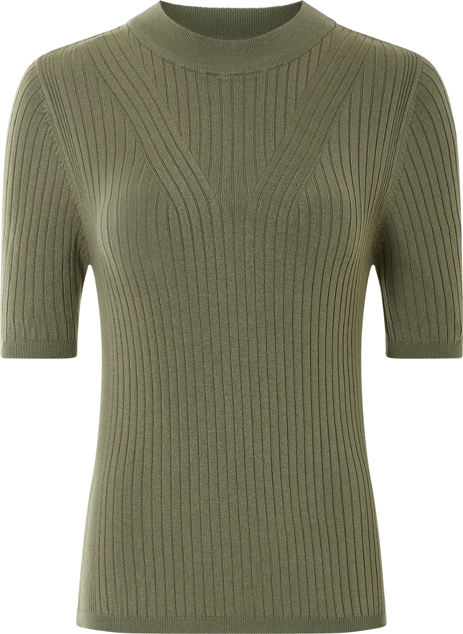 Thumbnail - esmara® Damen Pullover Feinstrick halbarm (olive, M(40/42))
