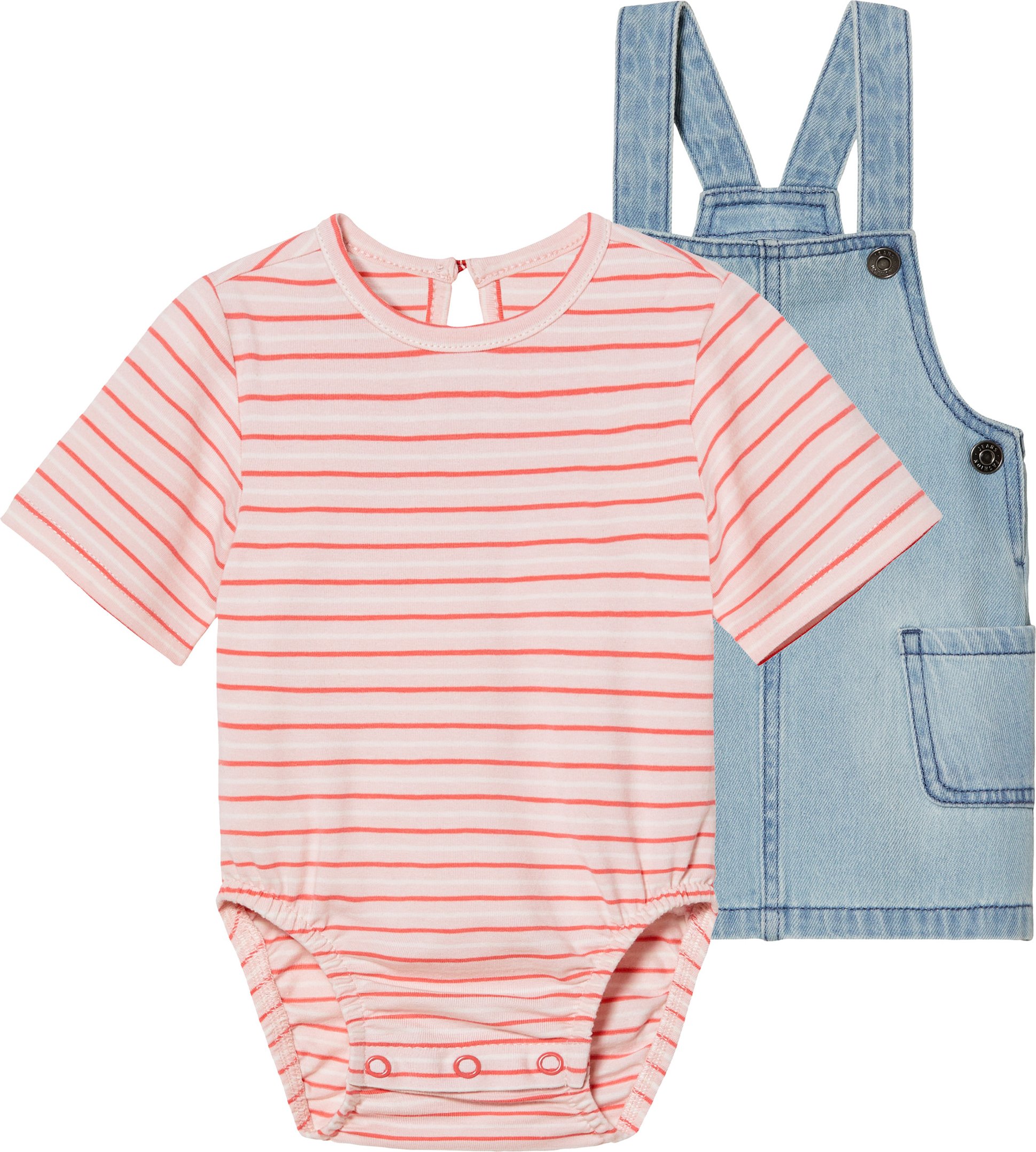 lupilu® Baby Set, 2-teilig (62, hellblau/rosa)
