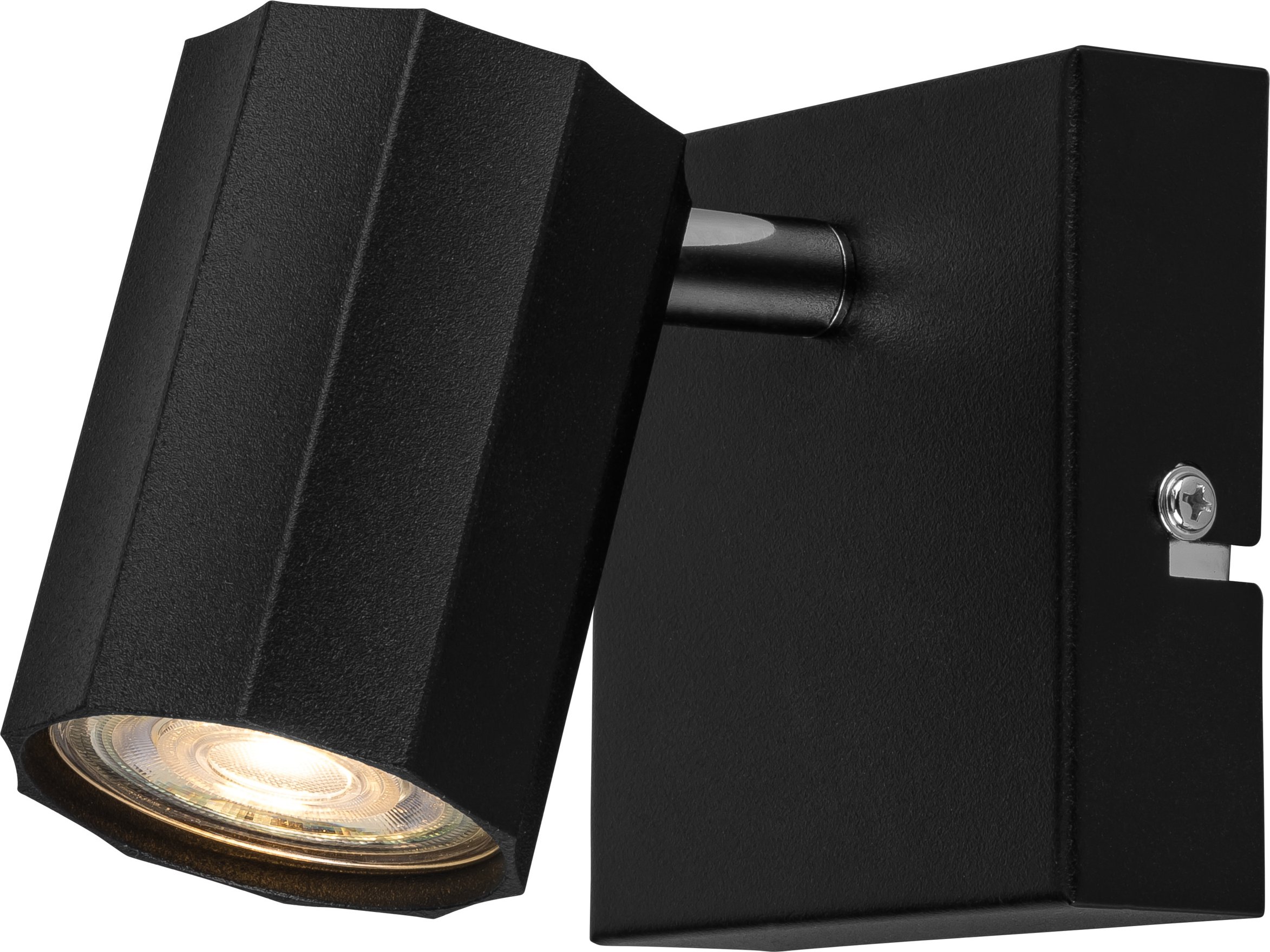 LIVARNO home Wand-/Deckenleuchte, neig- und schwenkbarer Spot (quadratisch, schwarz)