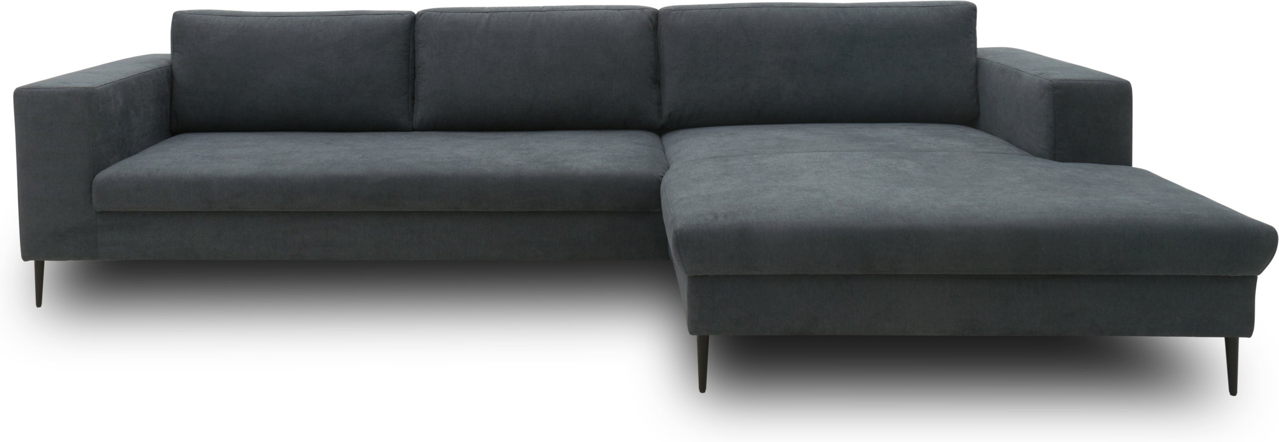 Domo Ecksofa »Modica«, mit Longchair (davorstehend rechts, 329x173cm, Dunkelgrau)