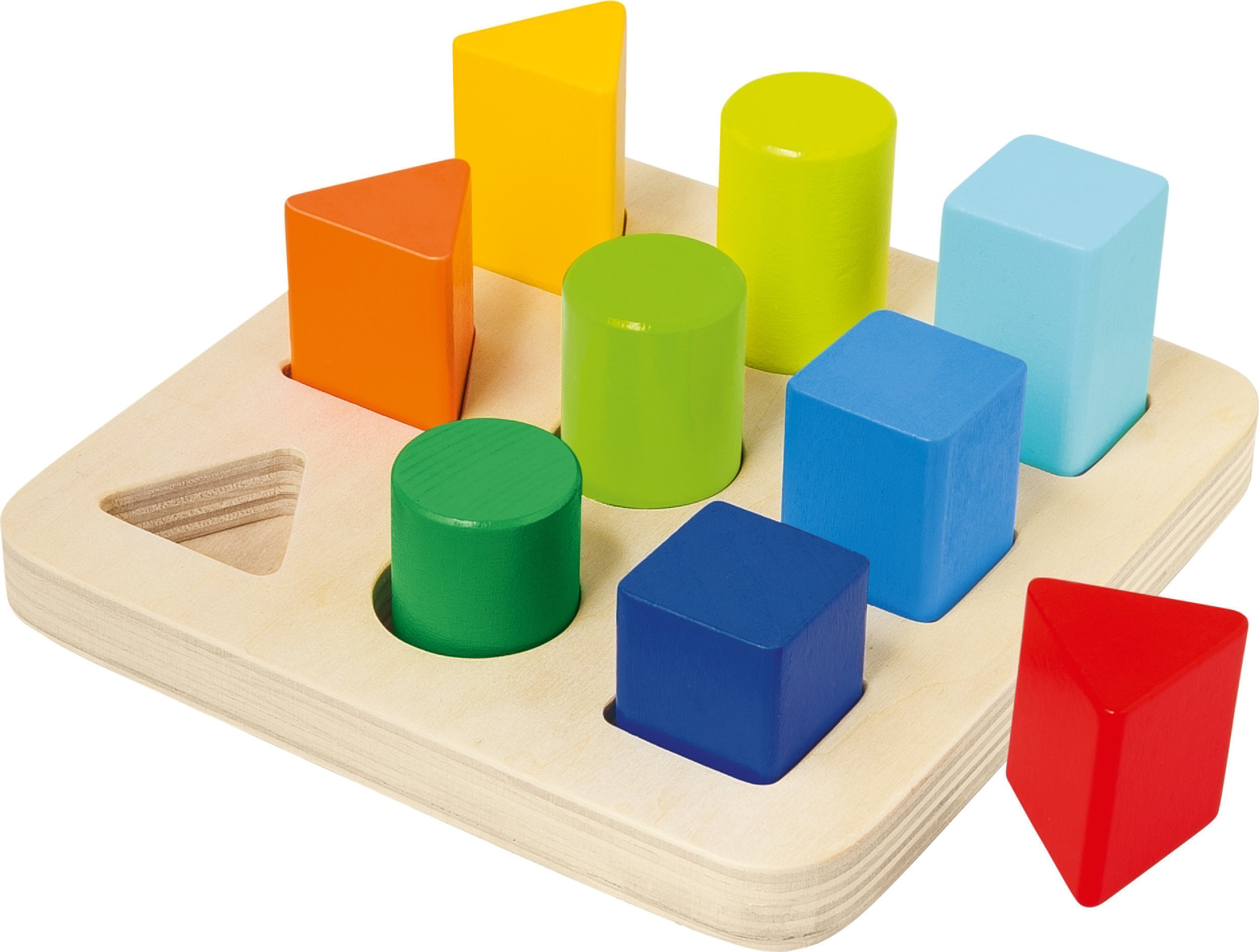 Playtive Holz Motorik Lernspielzeug (Steckbrett Formen und Farben)