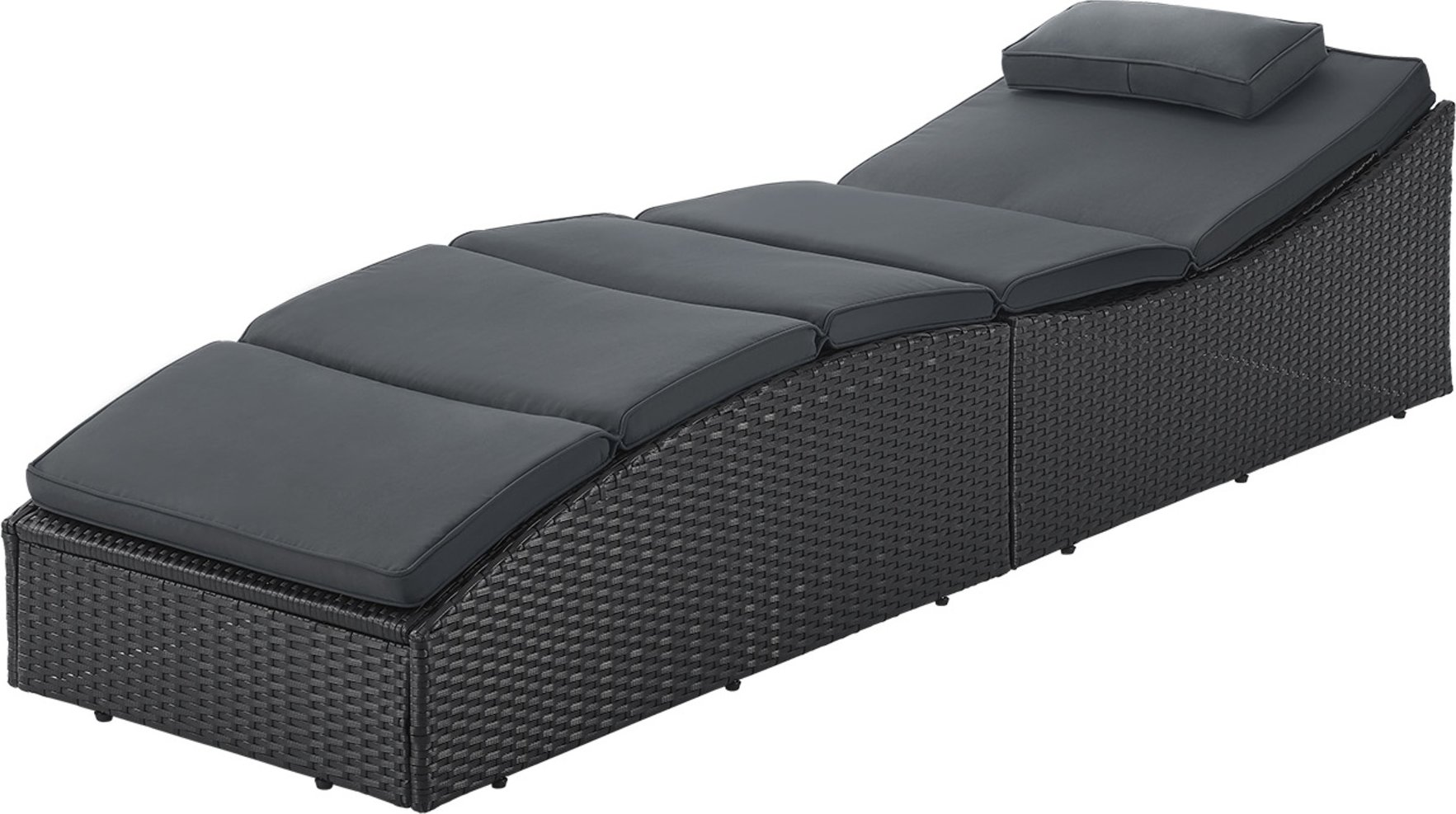 Juskys Faltbare Sonnenliege Lamia (Schwarz)""