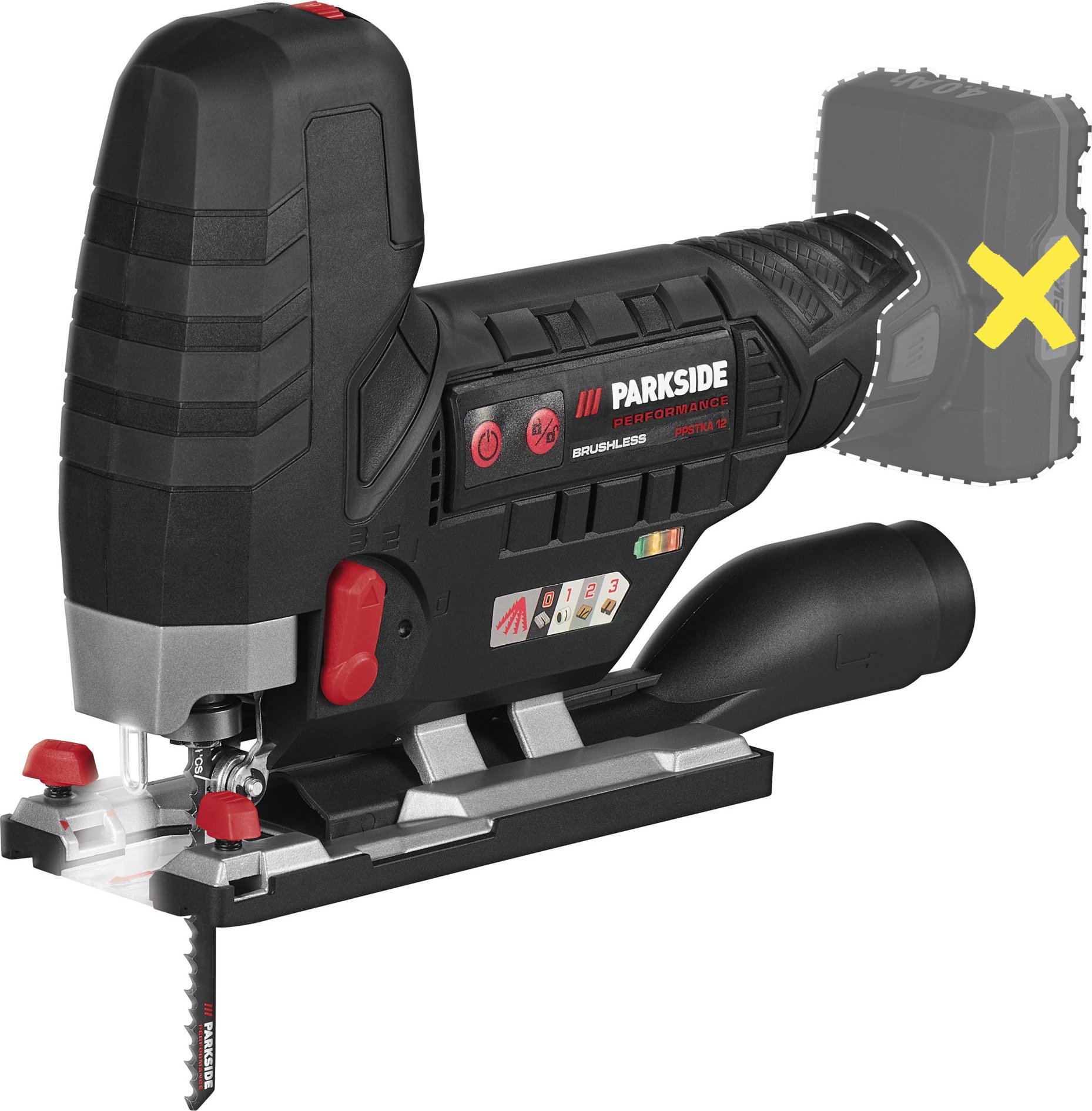 PARKSIDE PERFORMANCE® 12 V Akku-Stichsäge »PPSTKA 12 A1«, ohne Akku und Ladegerät