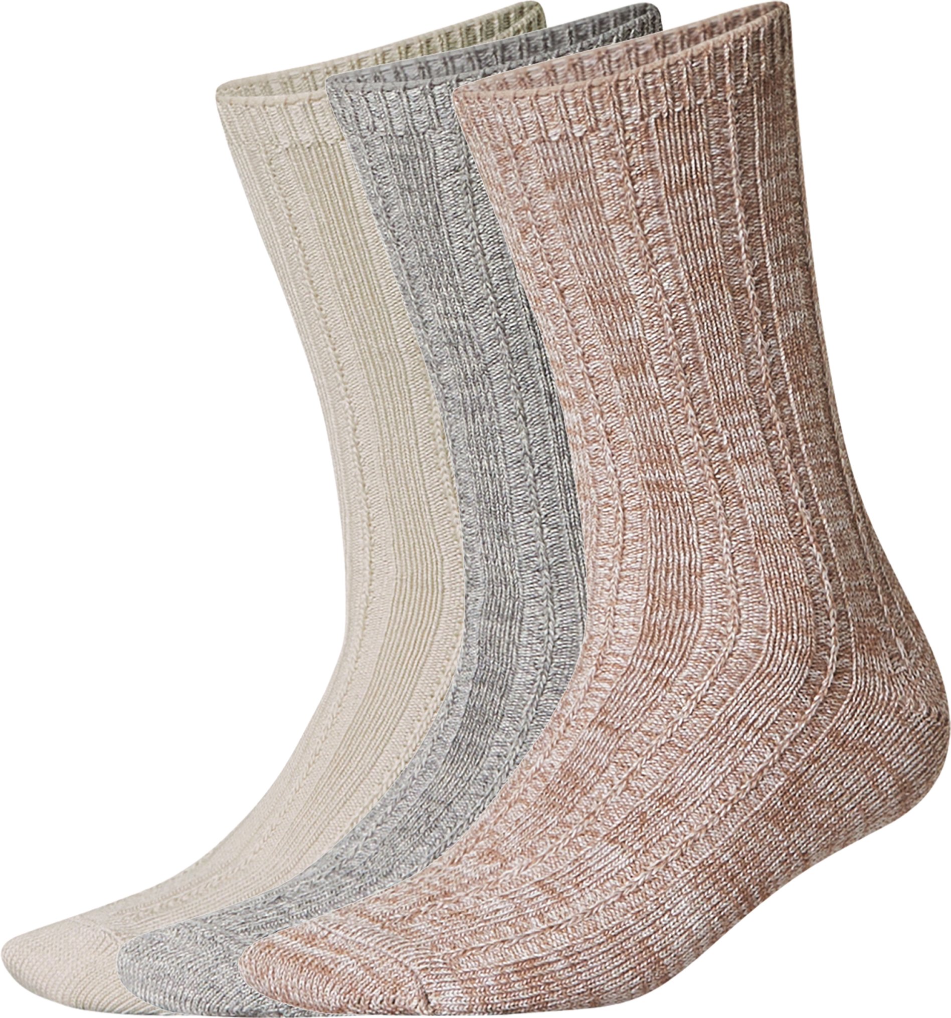 esmara® Damen Thermosocken, 3 Paar (beige/grau/braun, 35/38)