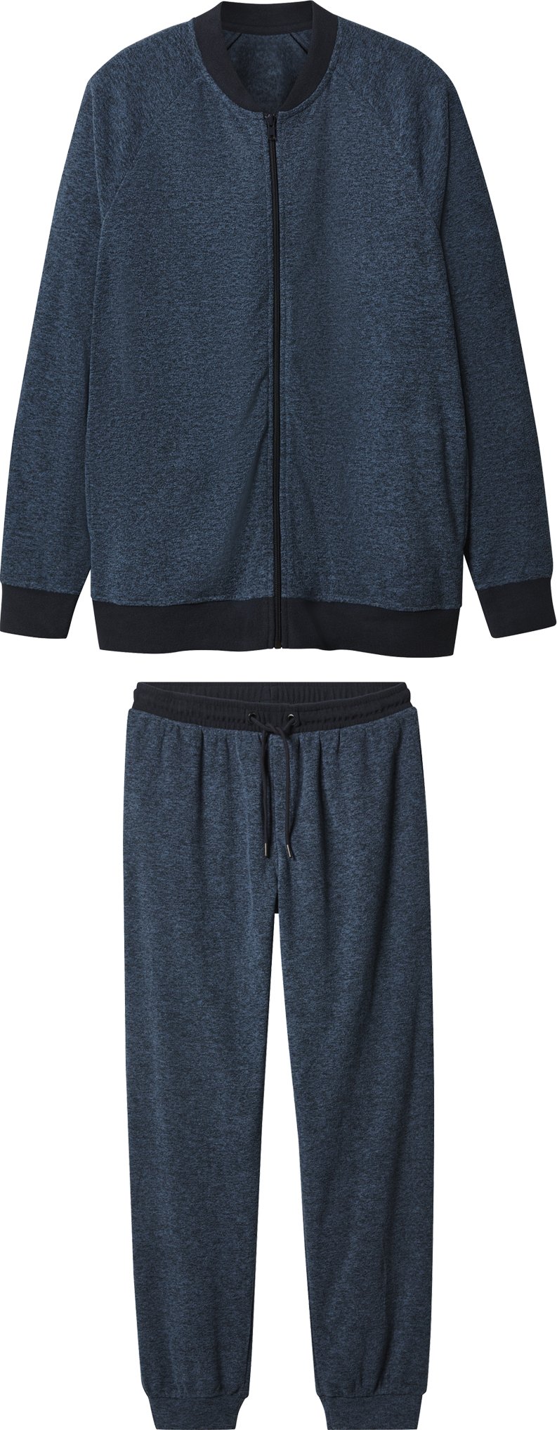 esmara Men Herren Fleece-Hausanzug (Blau, M (48/50))