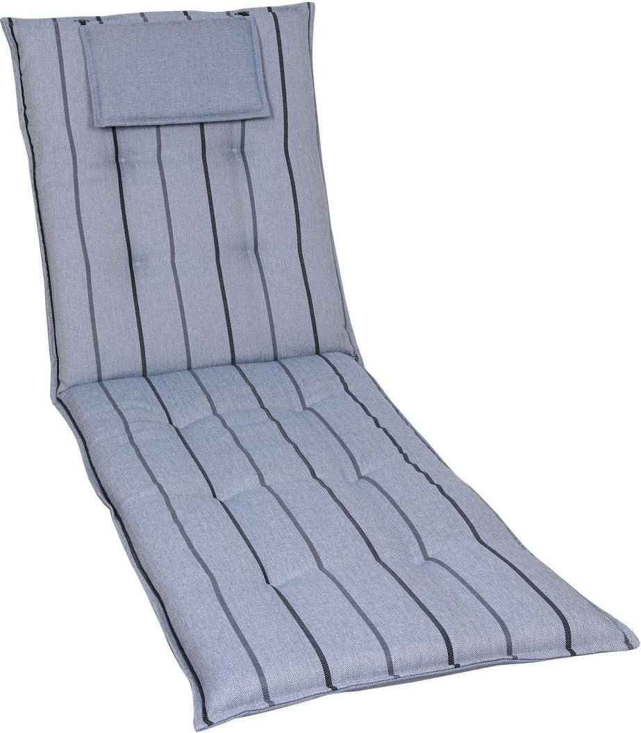 GO-DE Textil Gartenauflage Wendauflage (Liegenauflage, Blau)