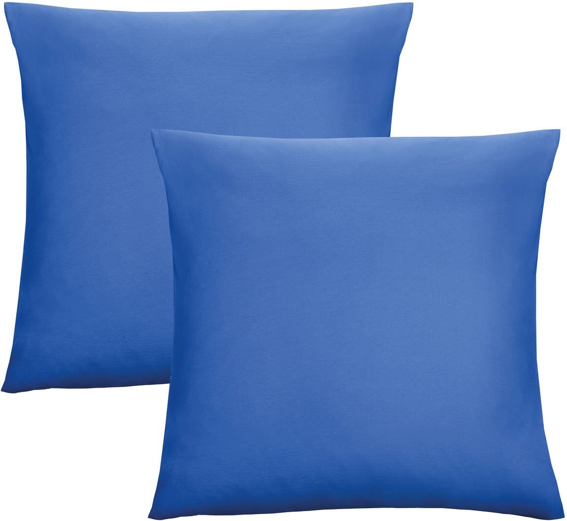 Biberna Feinjersey Kissenhülle Doppelpack (saphir, 80x80)