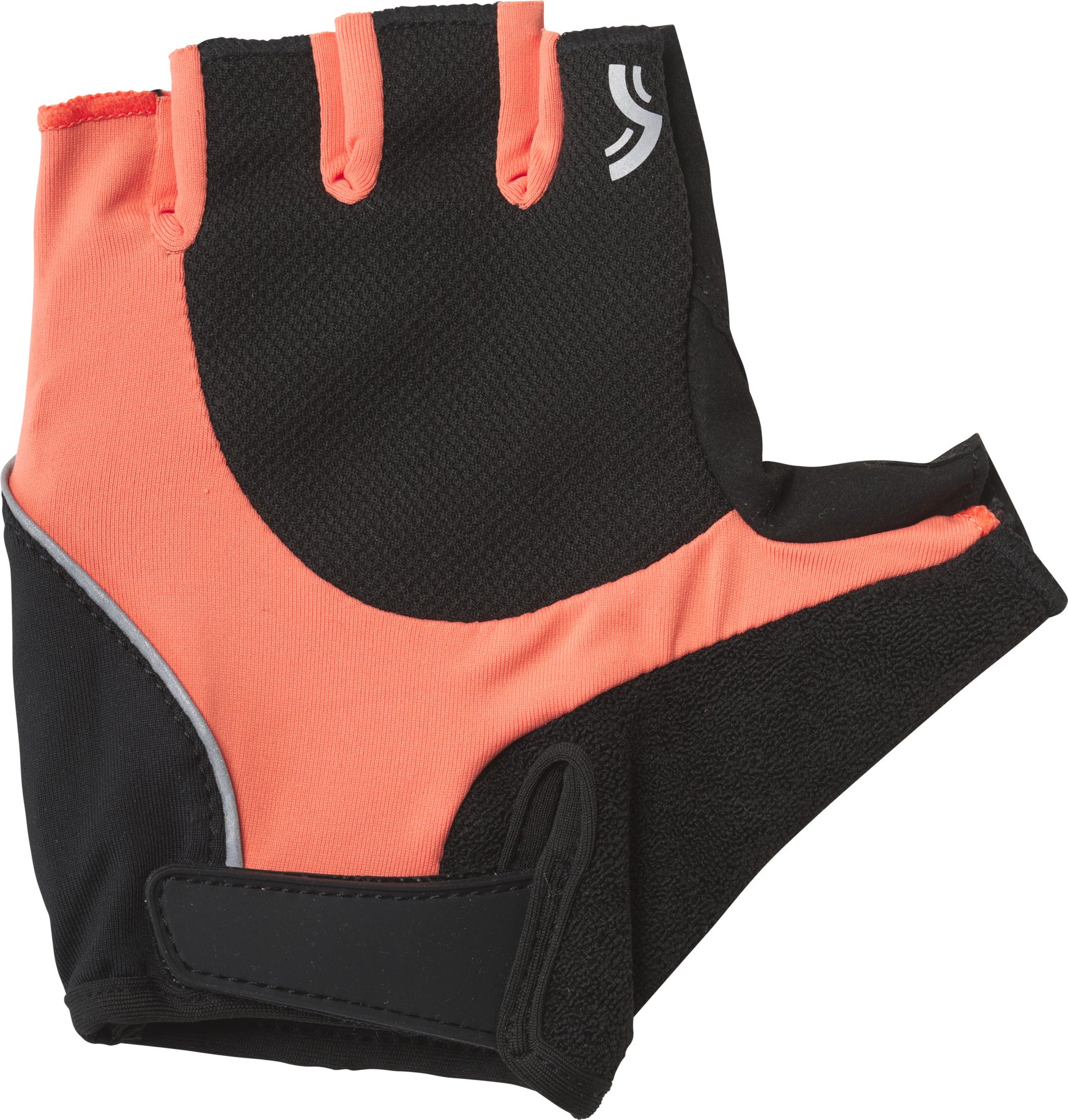 CRIVIT Damen/ Herren Fahrradhandschuhe (schwarz/koralle, 10)