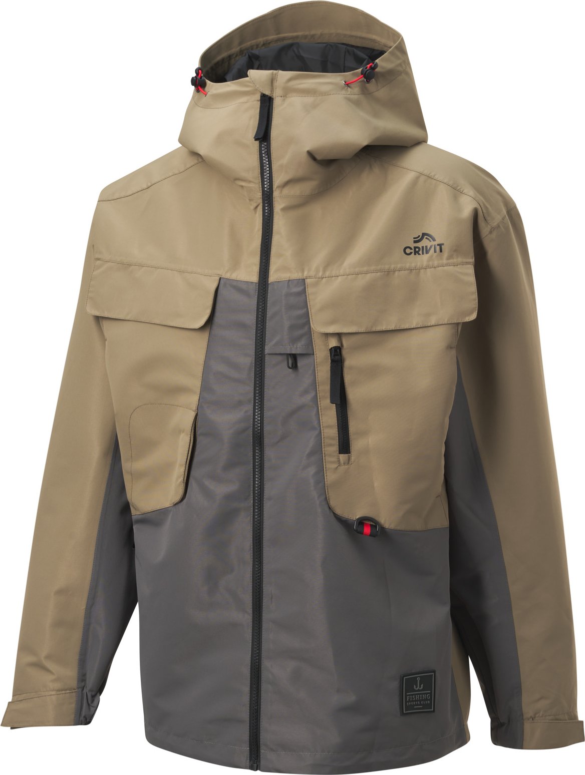 CRIVIT Herren Allwetterjacke Angeln (grün/grau, S (44/46))