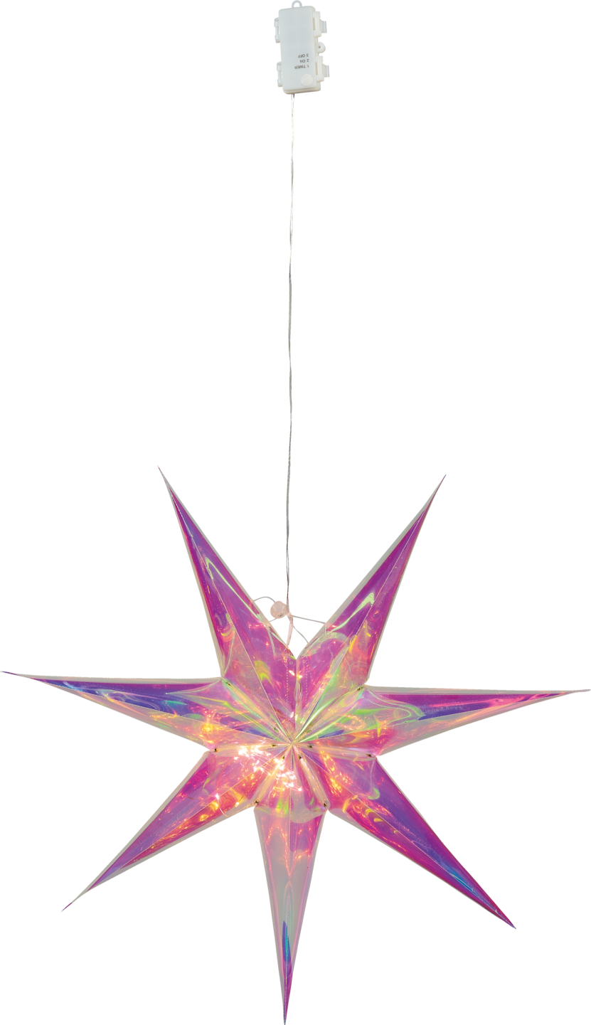 LIVARNO home Faltbarer Stern »Holographic 3D« (Heptagramm Stern)