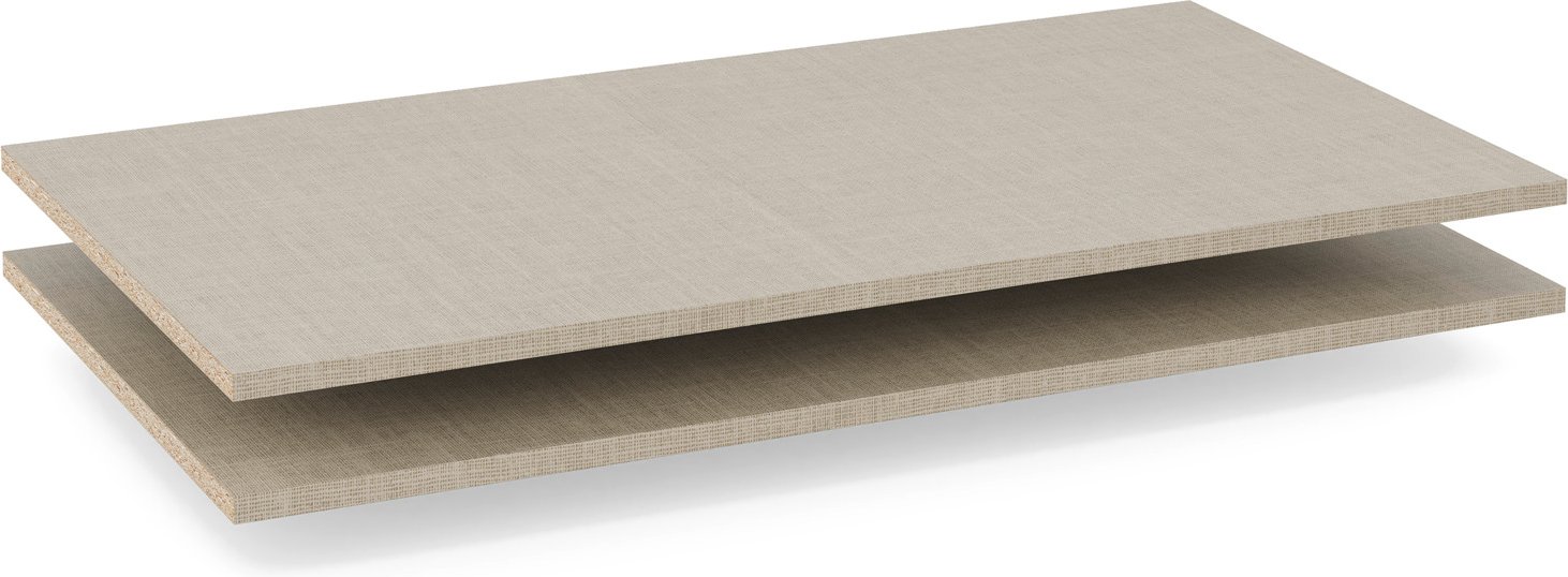 Einlegeboden 2er Set für Schiebetürenschränke der Marke Rauch Orange (Für Elementbreite 90 cm, Texline (Leinenoptik), Br...