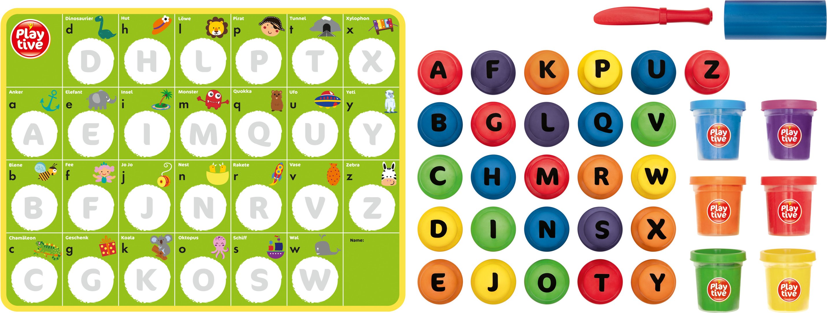 Playtive Knete Lernspiele (Alphabet)
