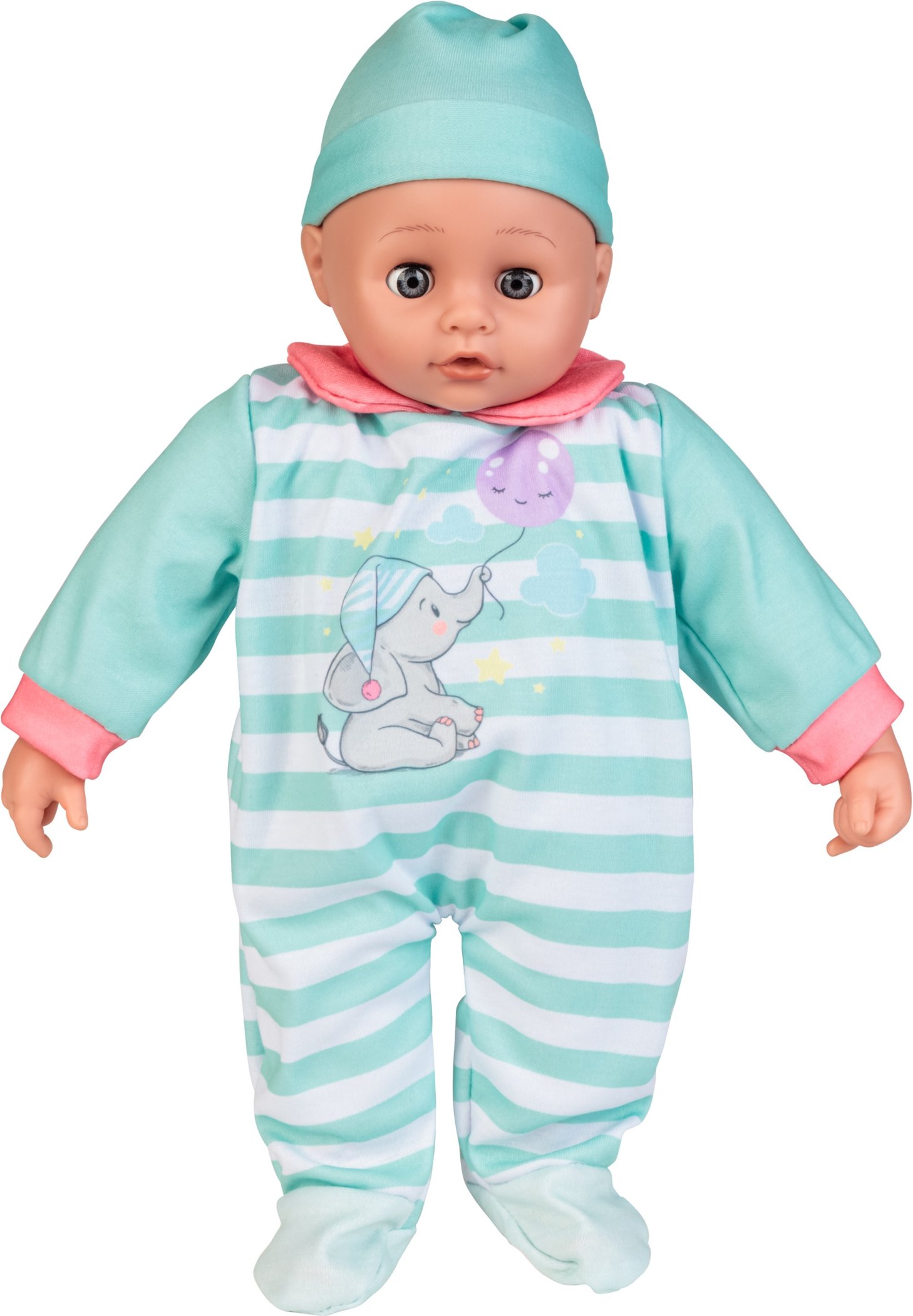 Playtive Babypuppe Kim mit Sound 38cm (Türkis)""