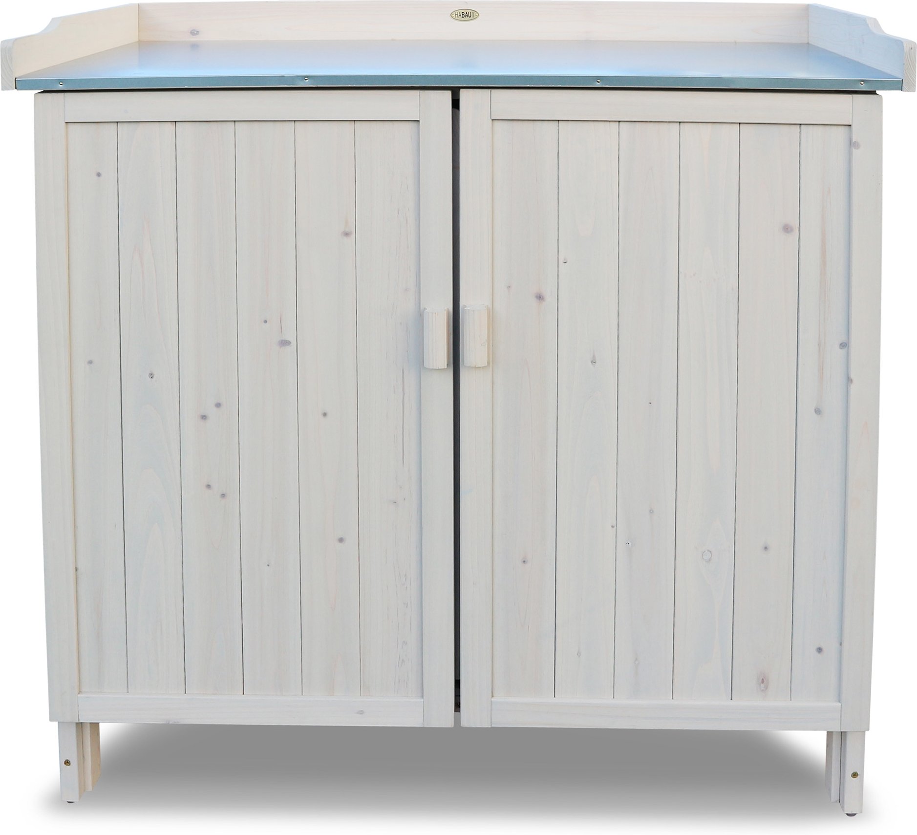 HABAU Gartentisch mit Unterschrank (Grau)""