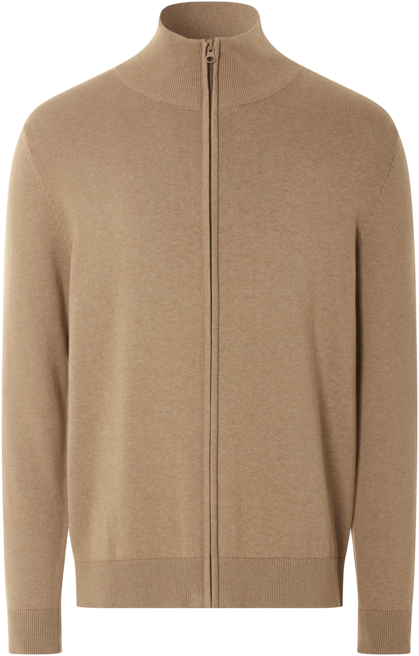 esmara Men Herren Strickjacke, mit Rippbündchen (Beige, S (44/46))