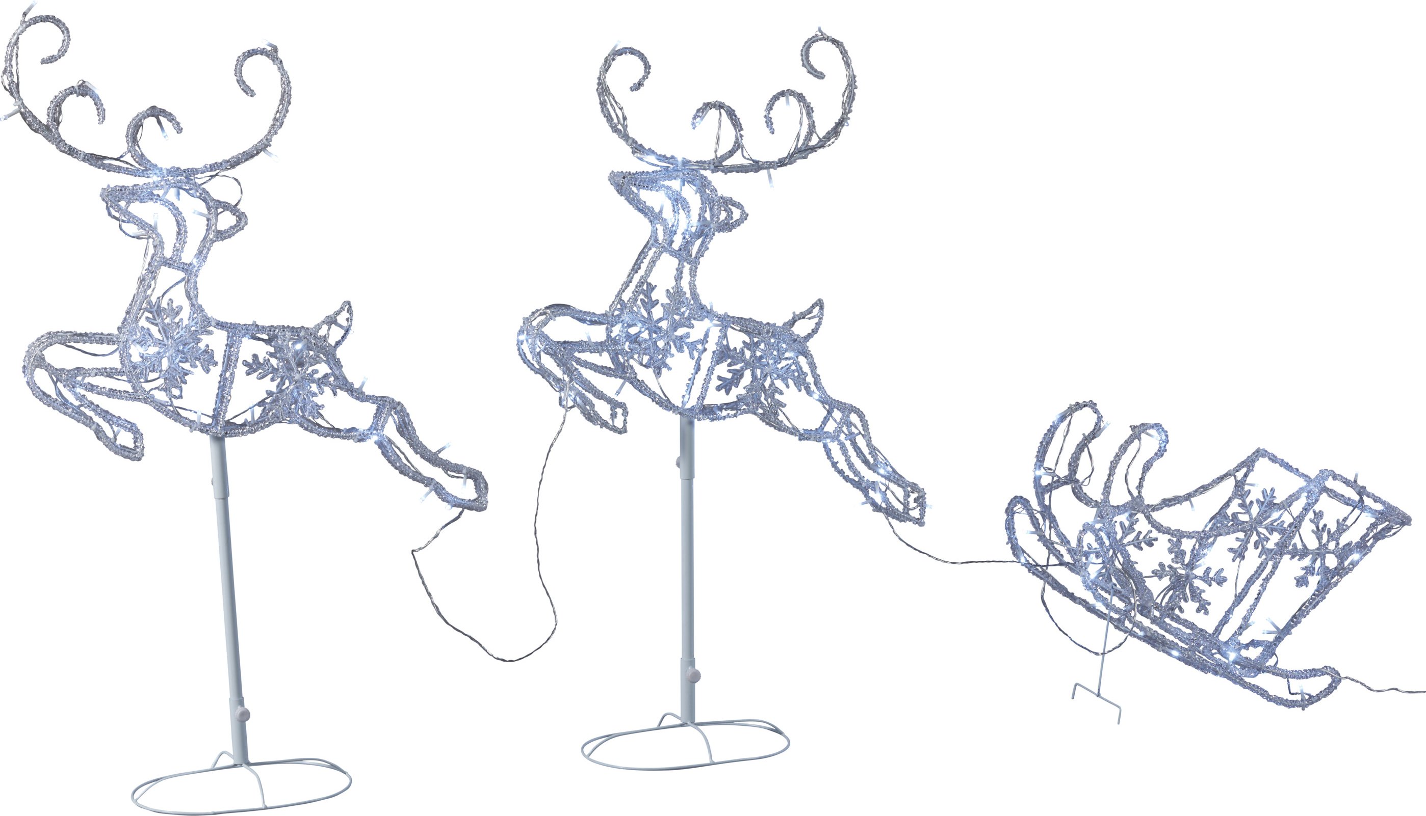 LIVARNO home 3D-Lichtfiguren, 3-teilig""