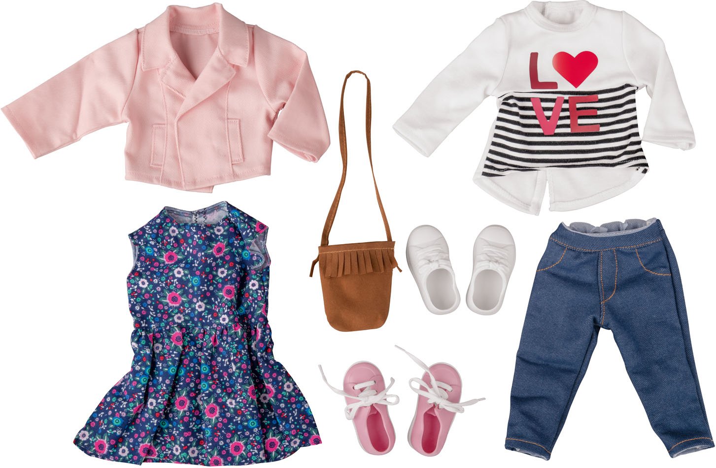 Thumbnail - Playtive Puppenzubehör, passend für die Puppe »Julia« (2er Outfits)