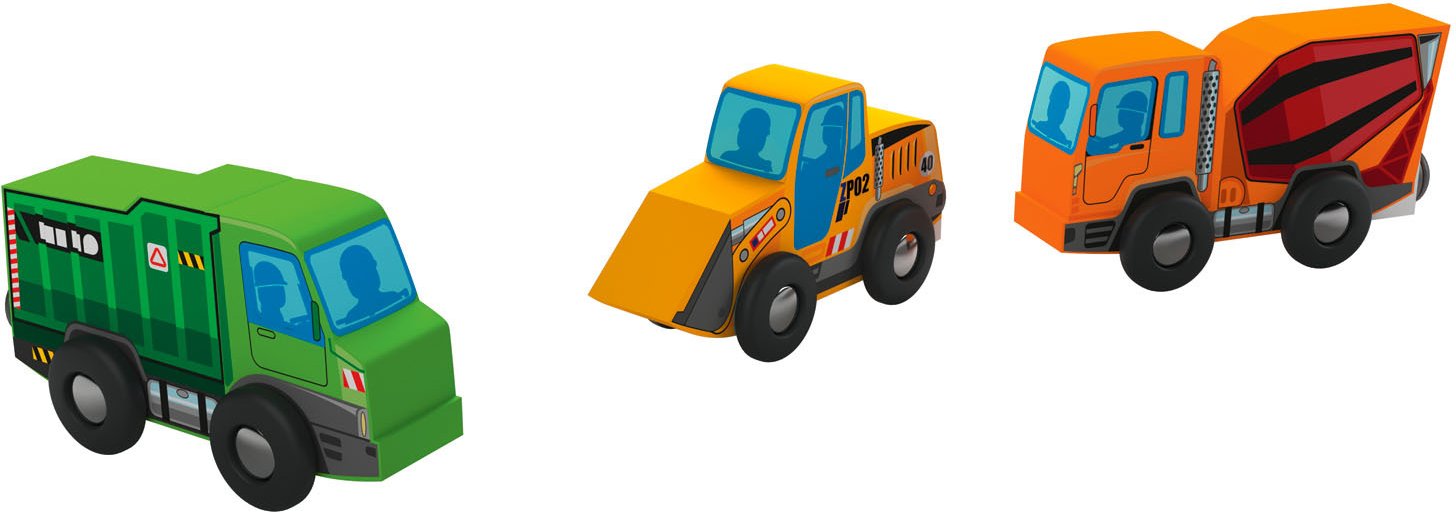 Playtive Holz Fahrzeuge (Baufahrzeuge)