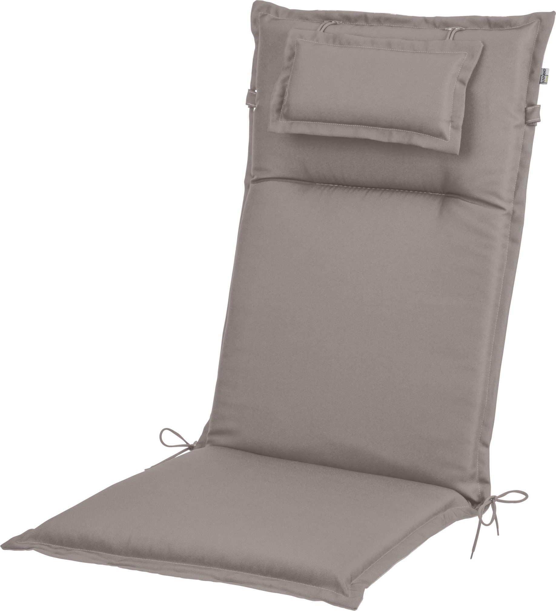 LIVARNO® Polsterauflage Toronto Hochlehner mit Kopfteil 7,5cm (Taupe)