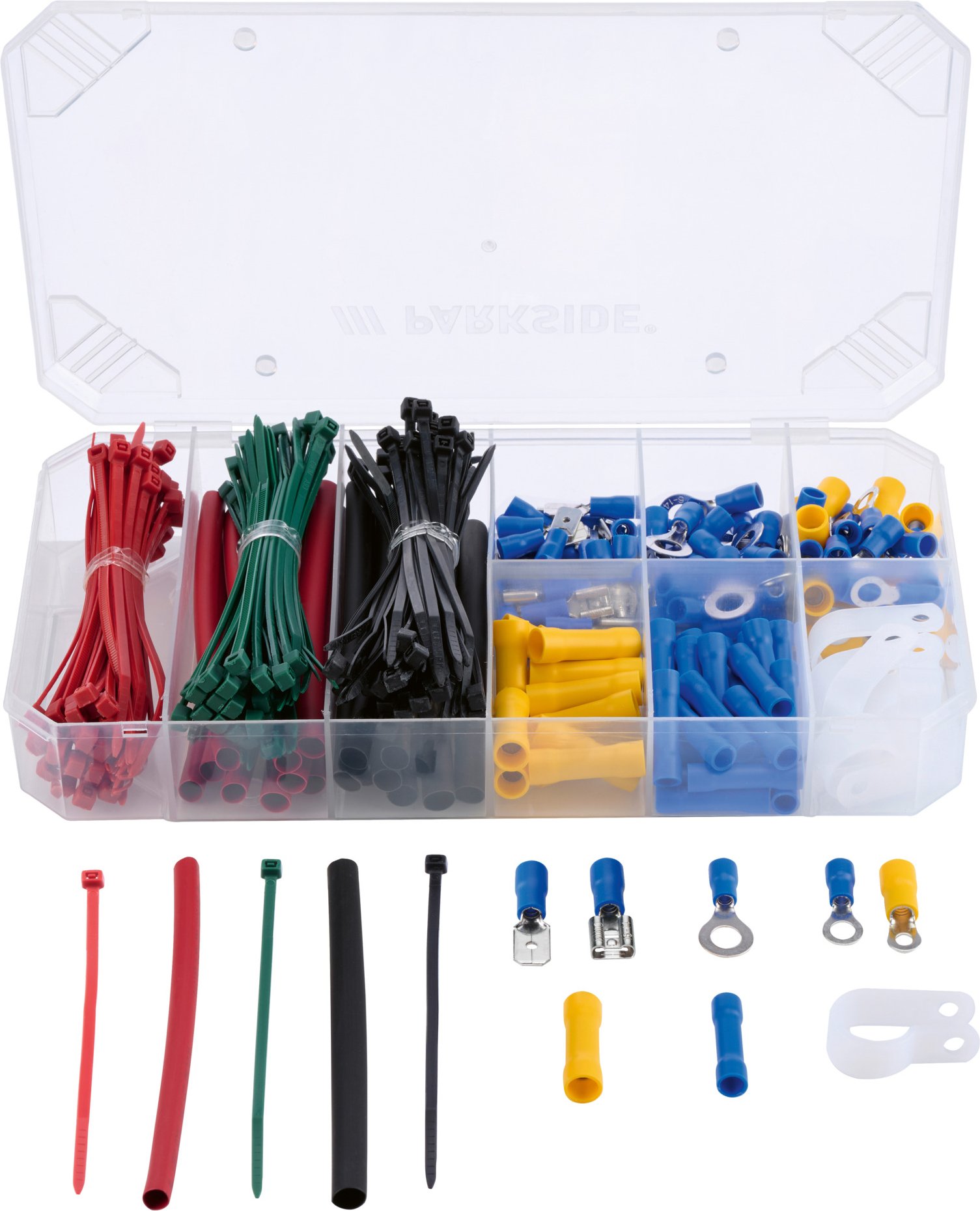 Thumbnail - PARKSIDE® Kleinteileset Niedervolt (Kabel-Stecker-Kabelklemme Set)