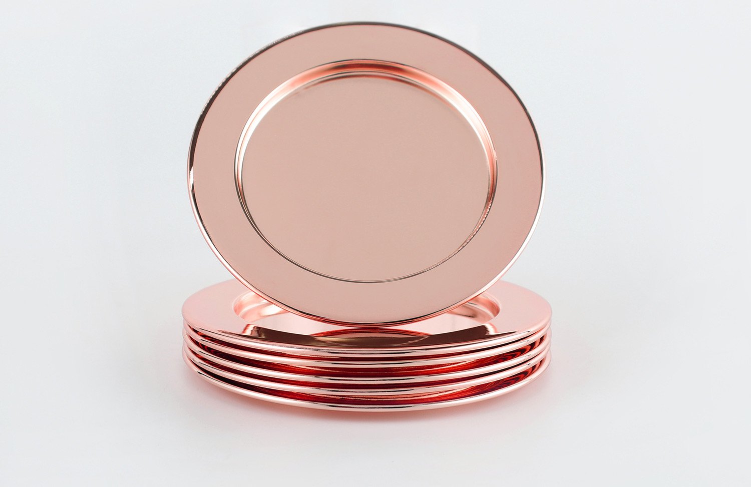 ECHTWERK Untersetzer- / Serviettenring-Set (dekoratives Glasuntersetzer 6t, Kupfer, 6tlg)