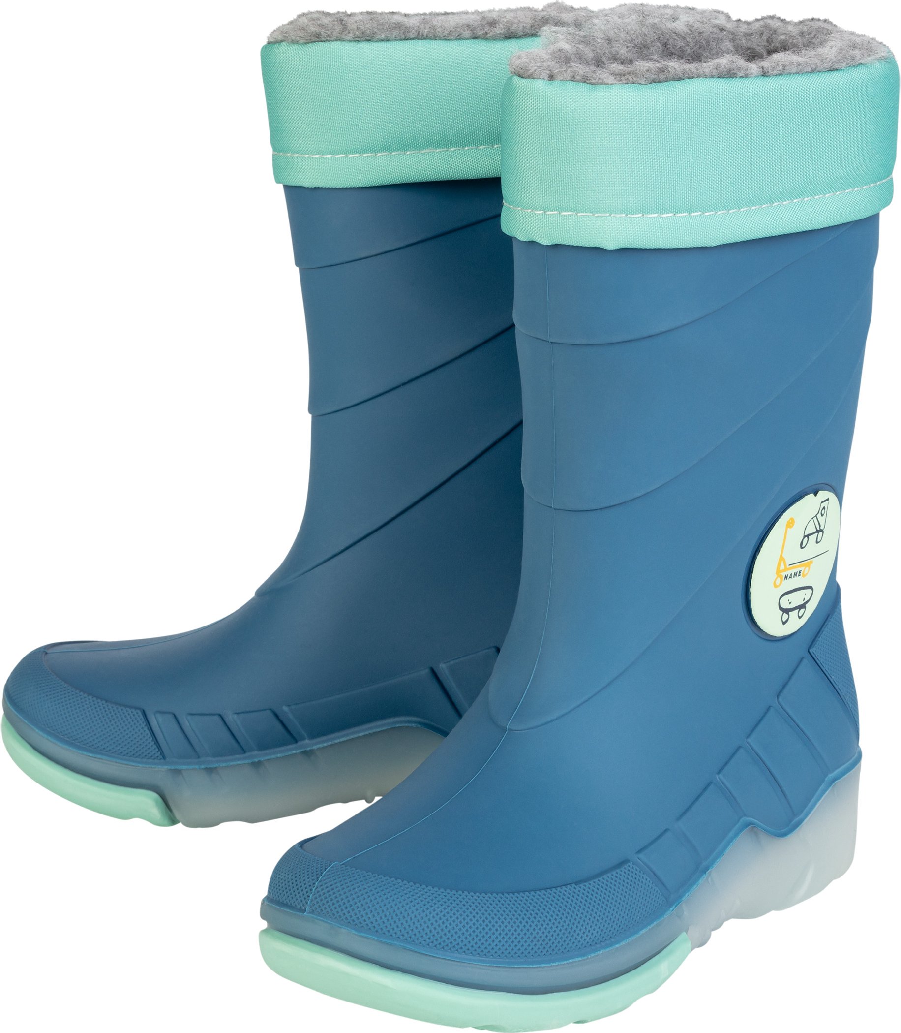 Thumbnail - lupilu® Kleinkinder Blinkregenstiefel (Blau, 24/25)