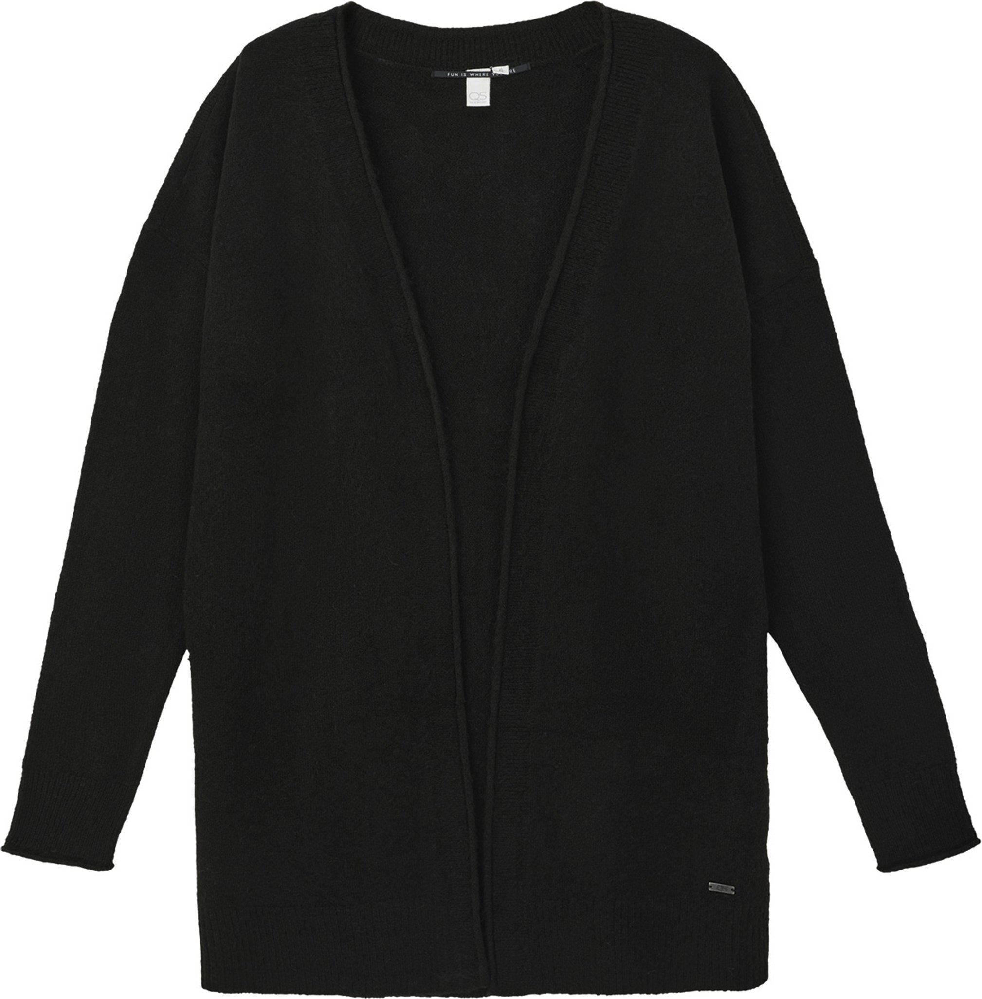 QS by s.Oliver Damen Strickjacke / Pullover (Schwarz, L)