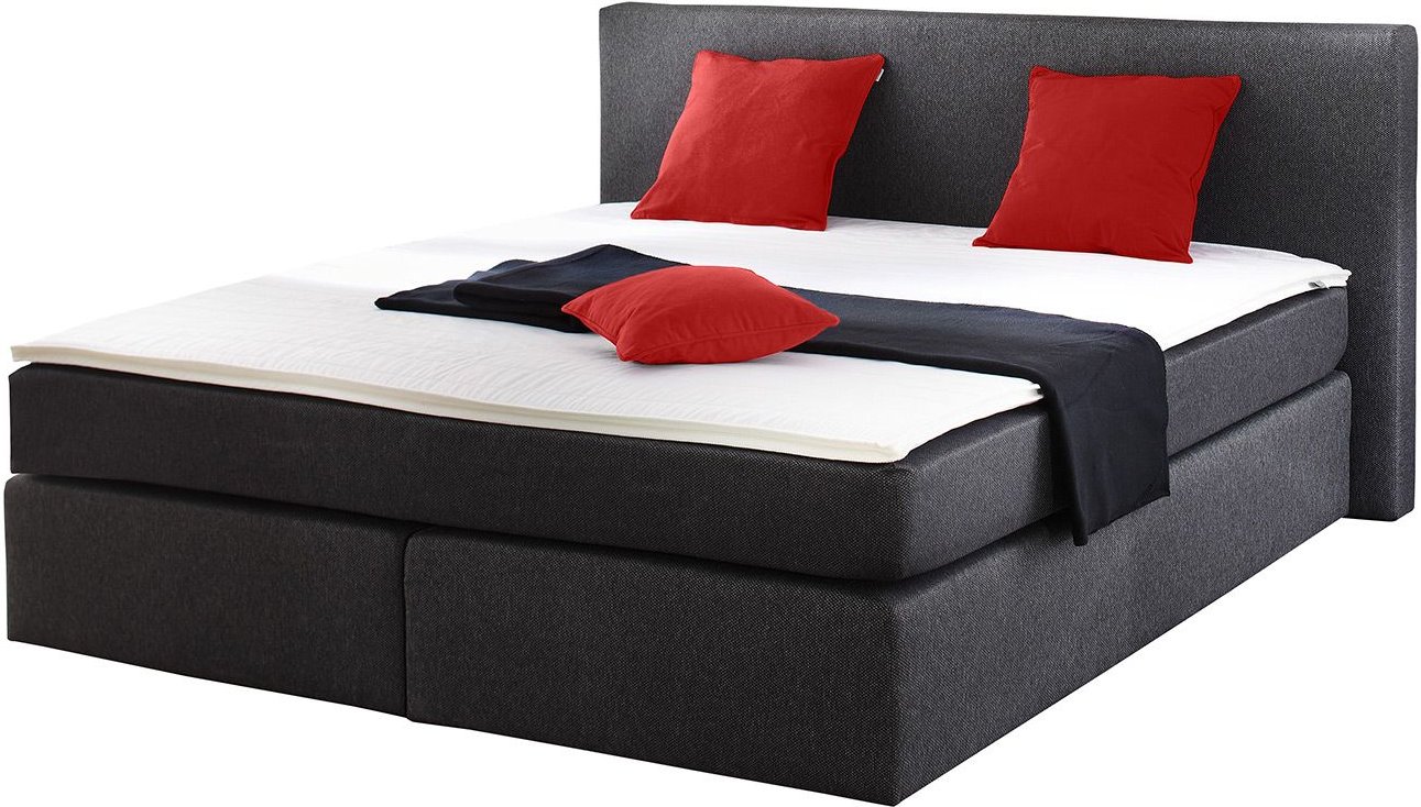 SUN GARDEN Boxspringbett DARWIN (Anthrazit, 180 x 200 cm)