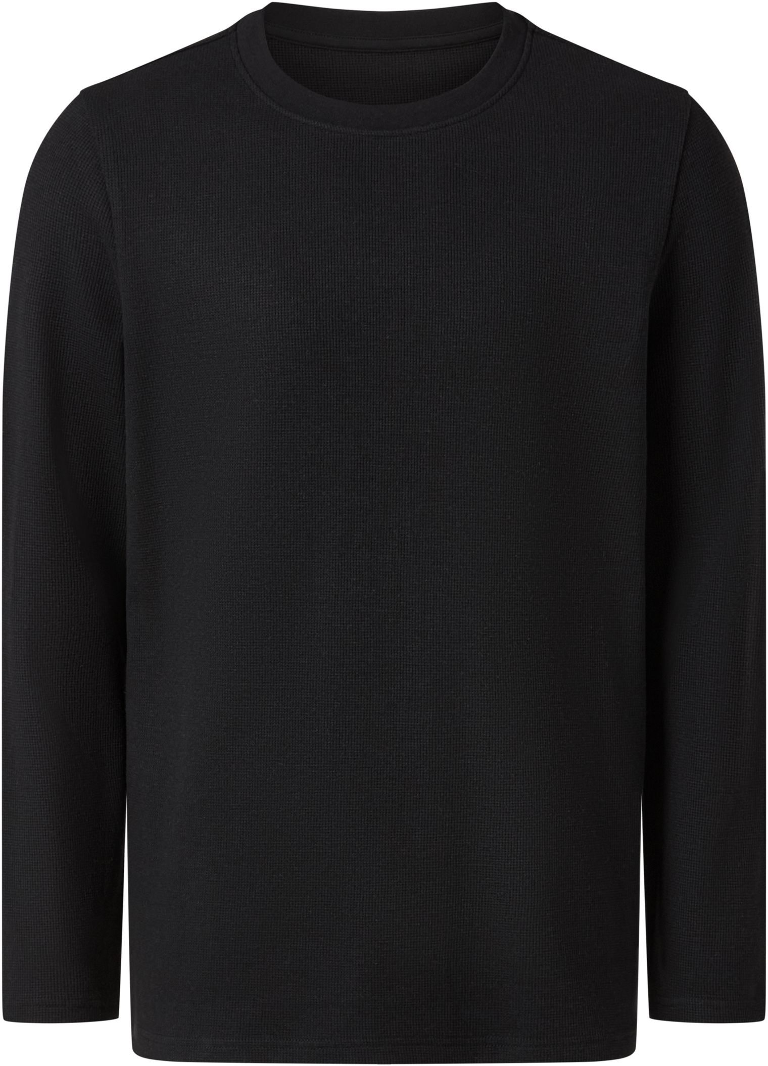 Thumbnail - esmara Men Herren Langarmshirt, Waffelstruktur (Schwarz, L (52/54))
