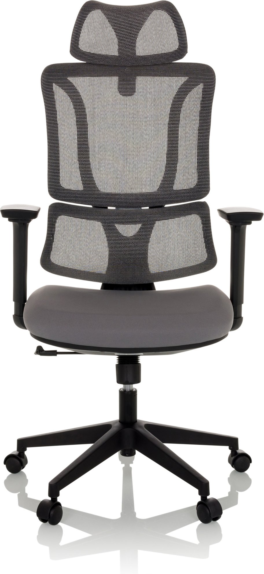 Bürostuhl / Drehstuhl ERGOMY Sitz Stoff / Rücken Netzstoff (Grau)