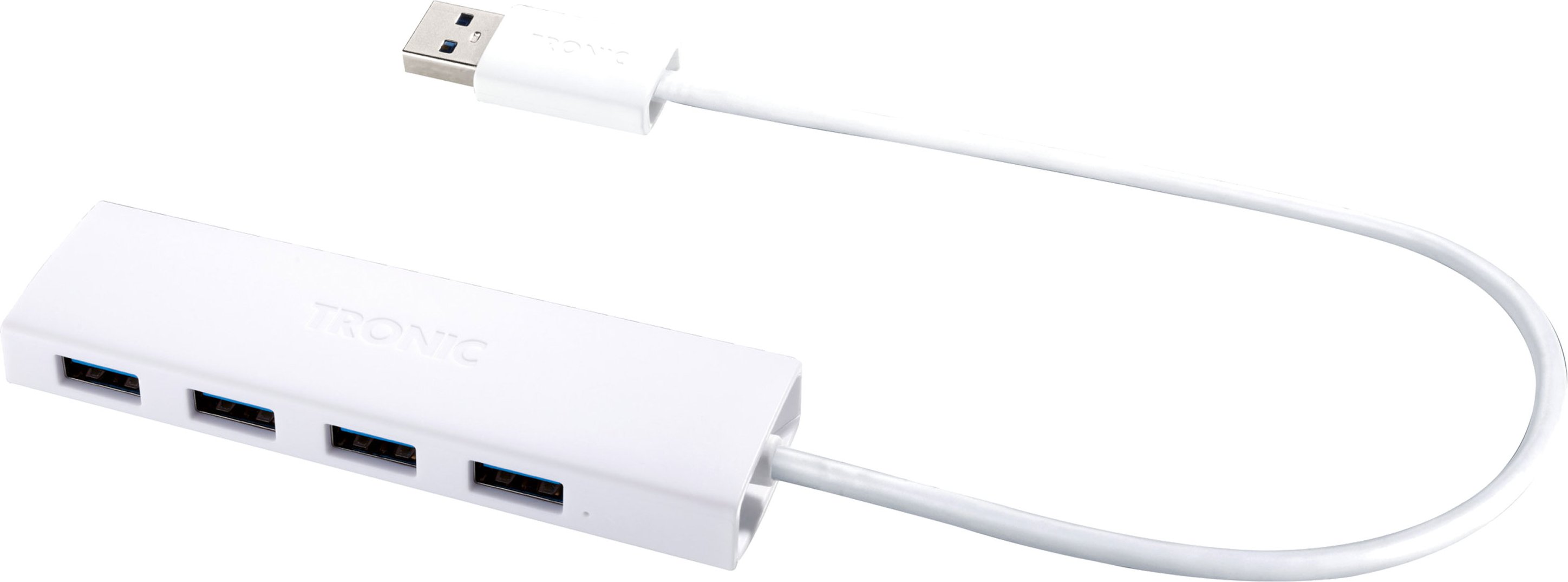 TRONIC® USB-Hub 4 -Port USB 3.0 (Weiß)